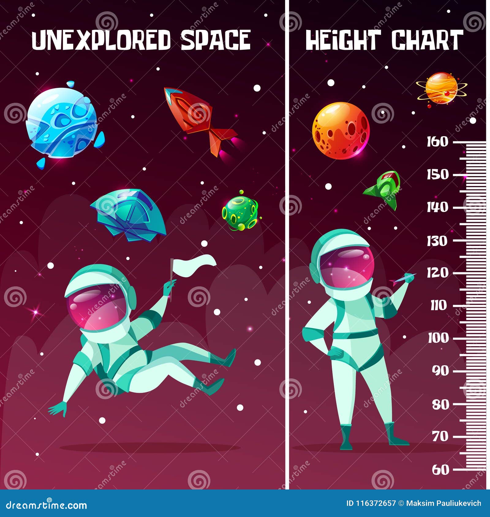 Space Rocket Height Chart