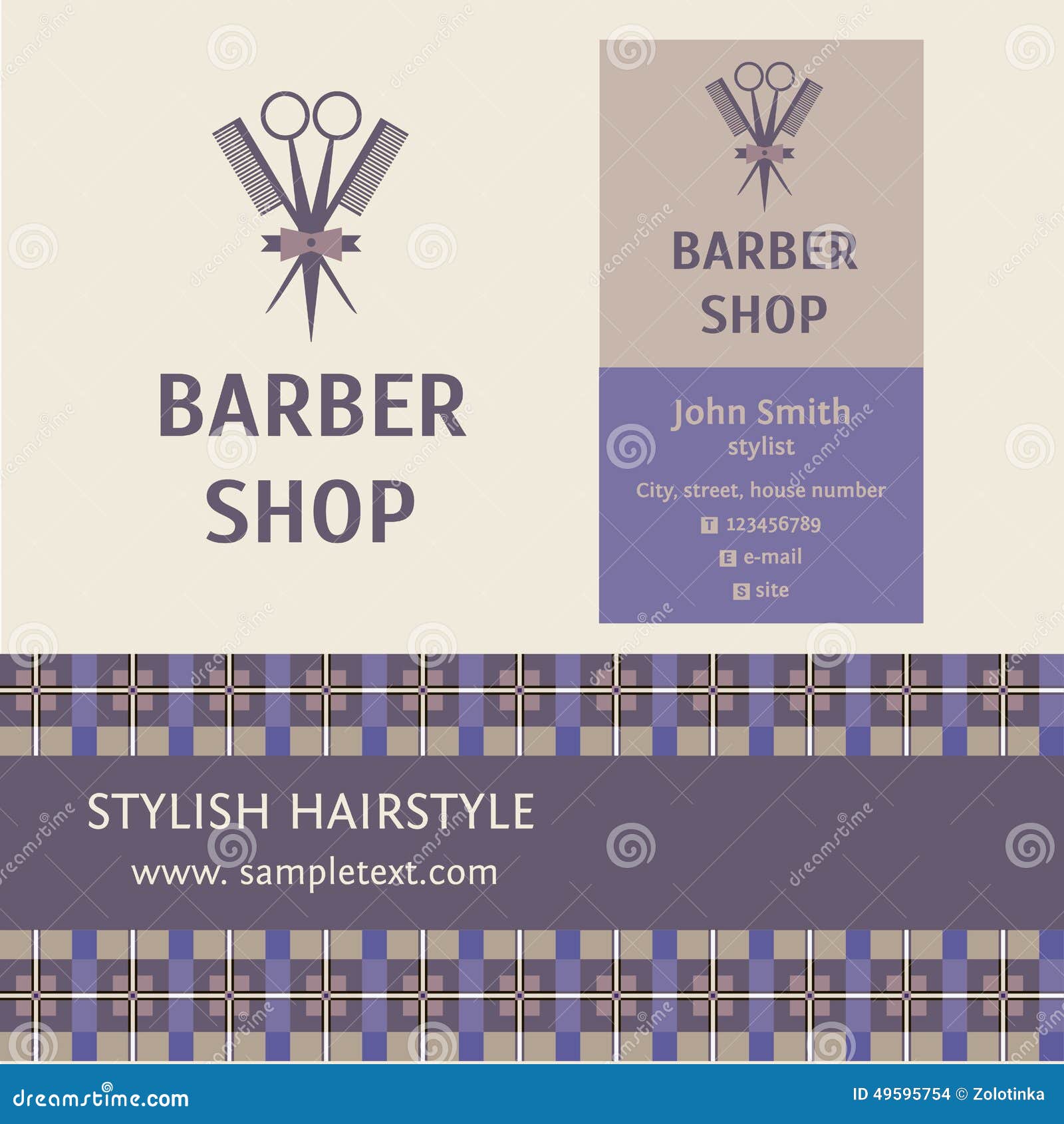 Vector Heraldic Logo for a Hairdressing Salon Stock Vector - Illustration  of barbershop, ribbon: 49595754