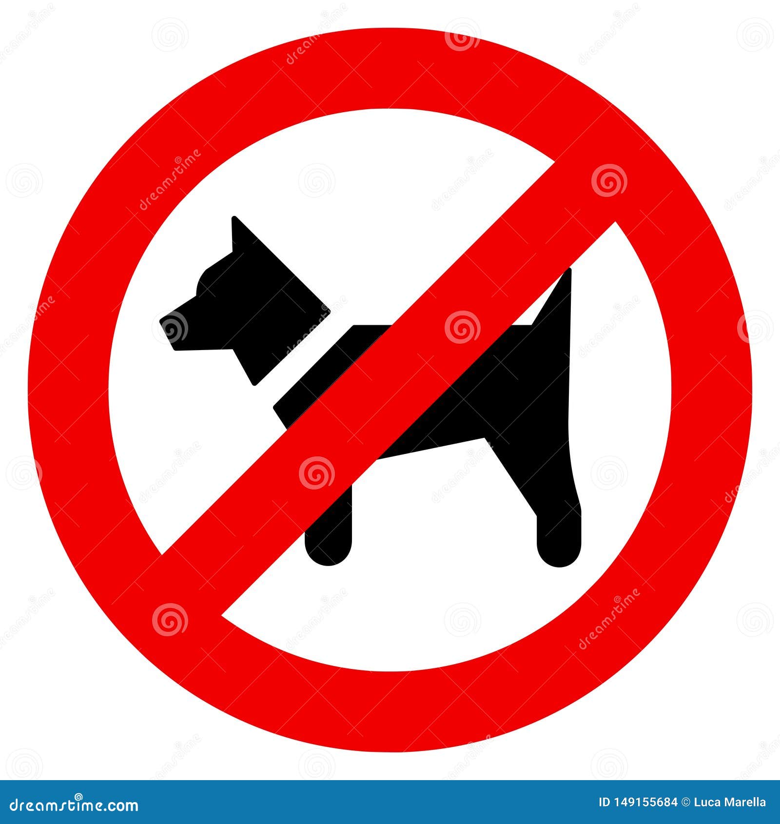 Vector Illustrations of the No Dogs Allowed Sign Stock Vector -  Illustration of regulations, forbidden: 149155684