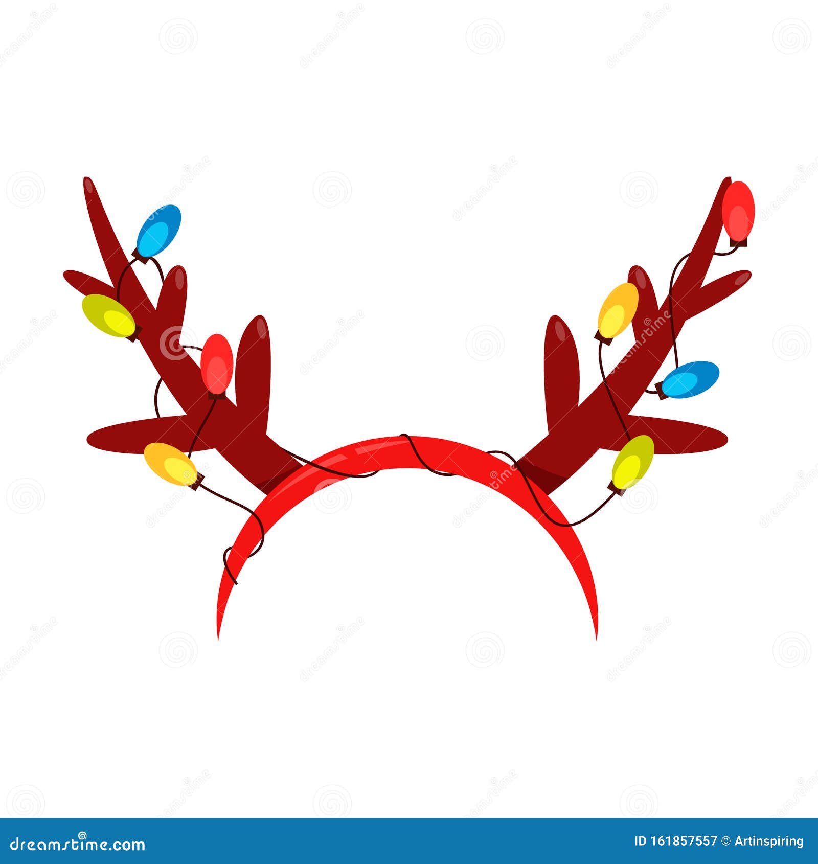  holiday icon of brown reindeer antlers