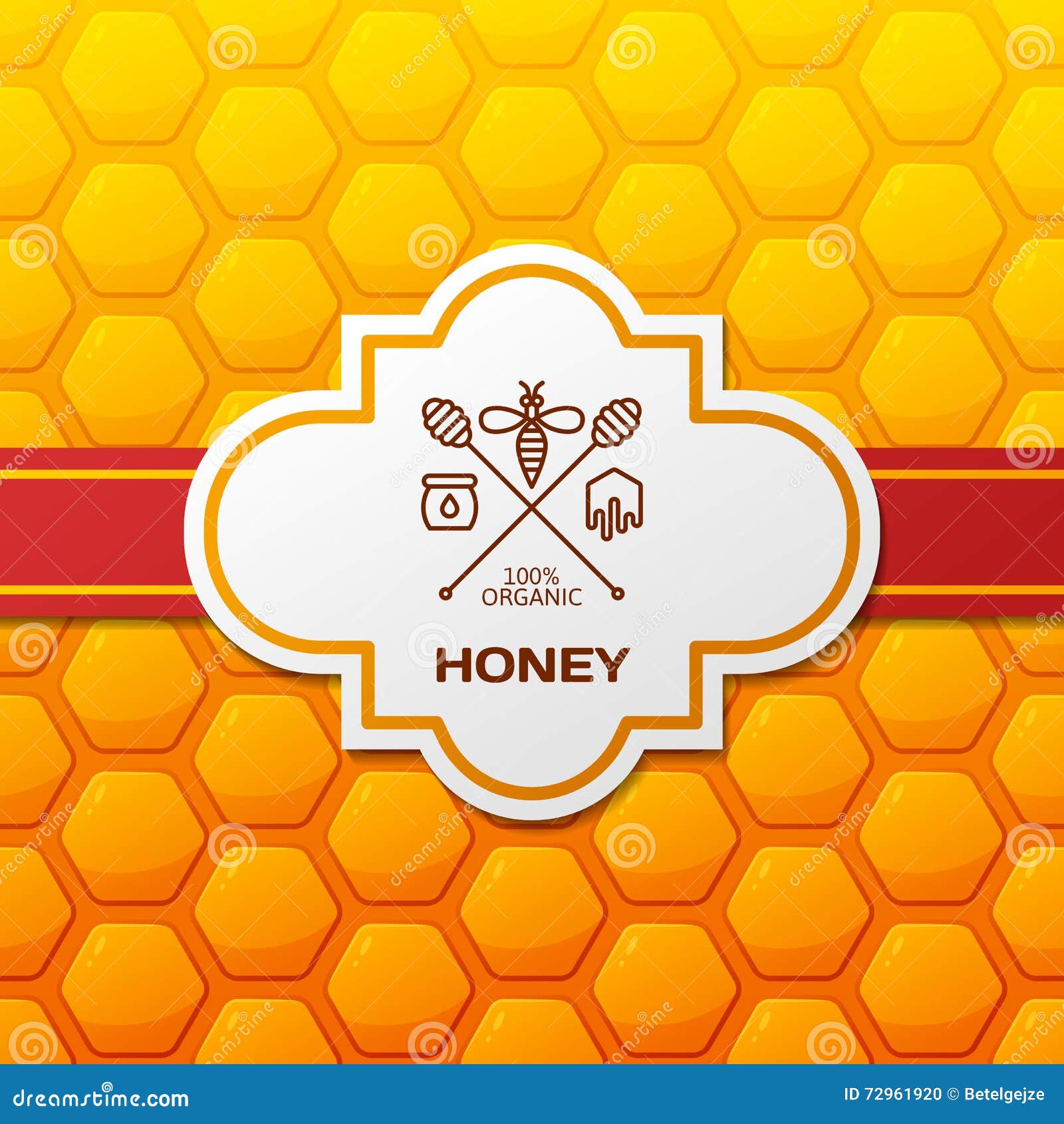Vector Honey Logo, Label Design Elements. Stock Vector - Illustration of beeswax