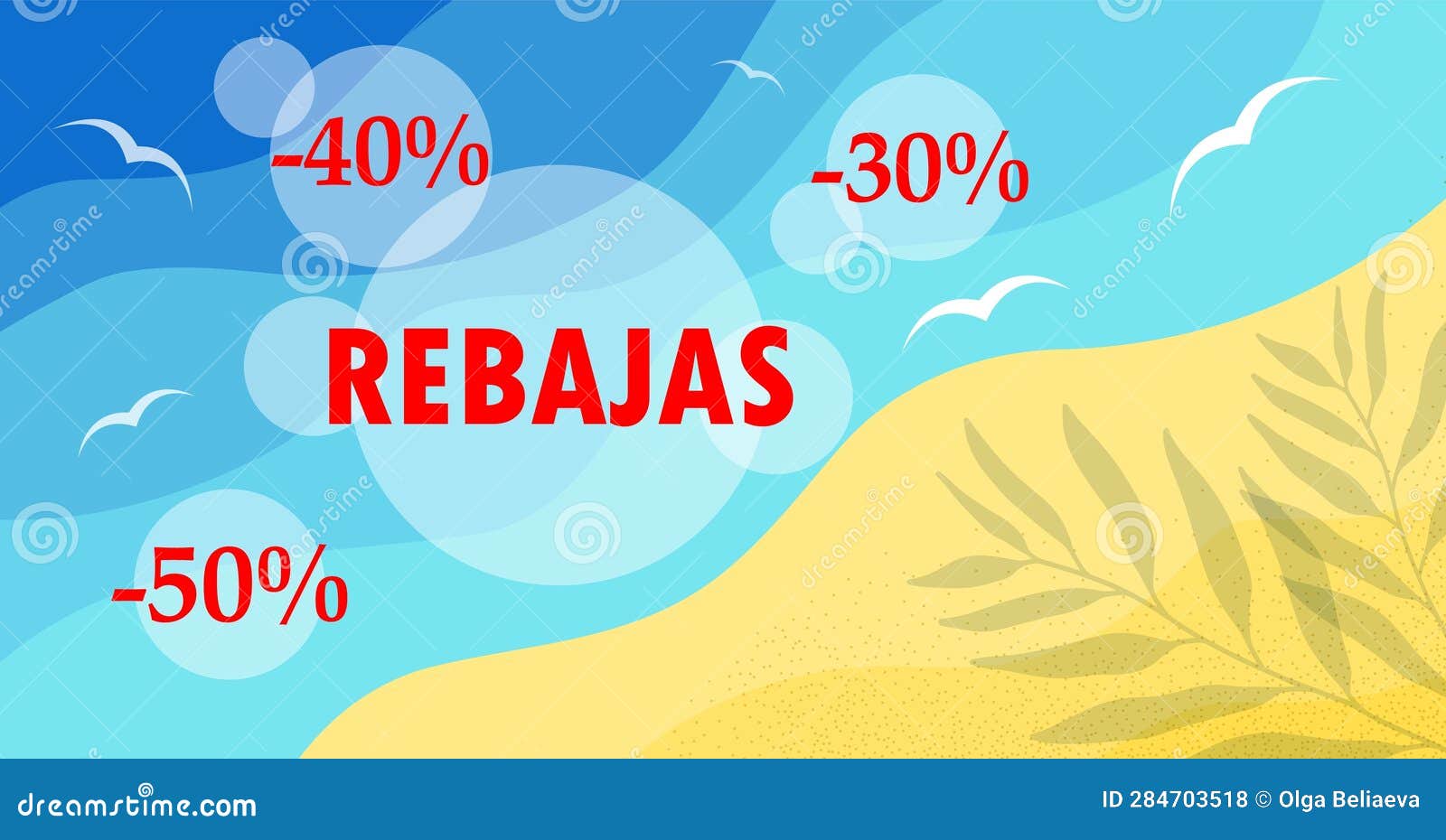  horizontal summer seasonal sale template in spanish language