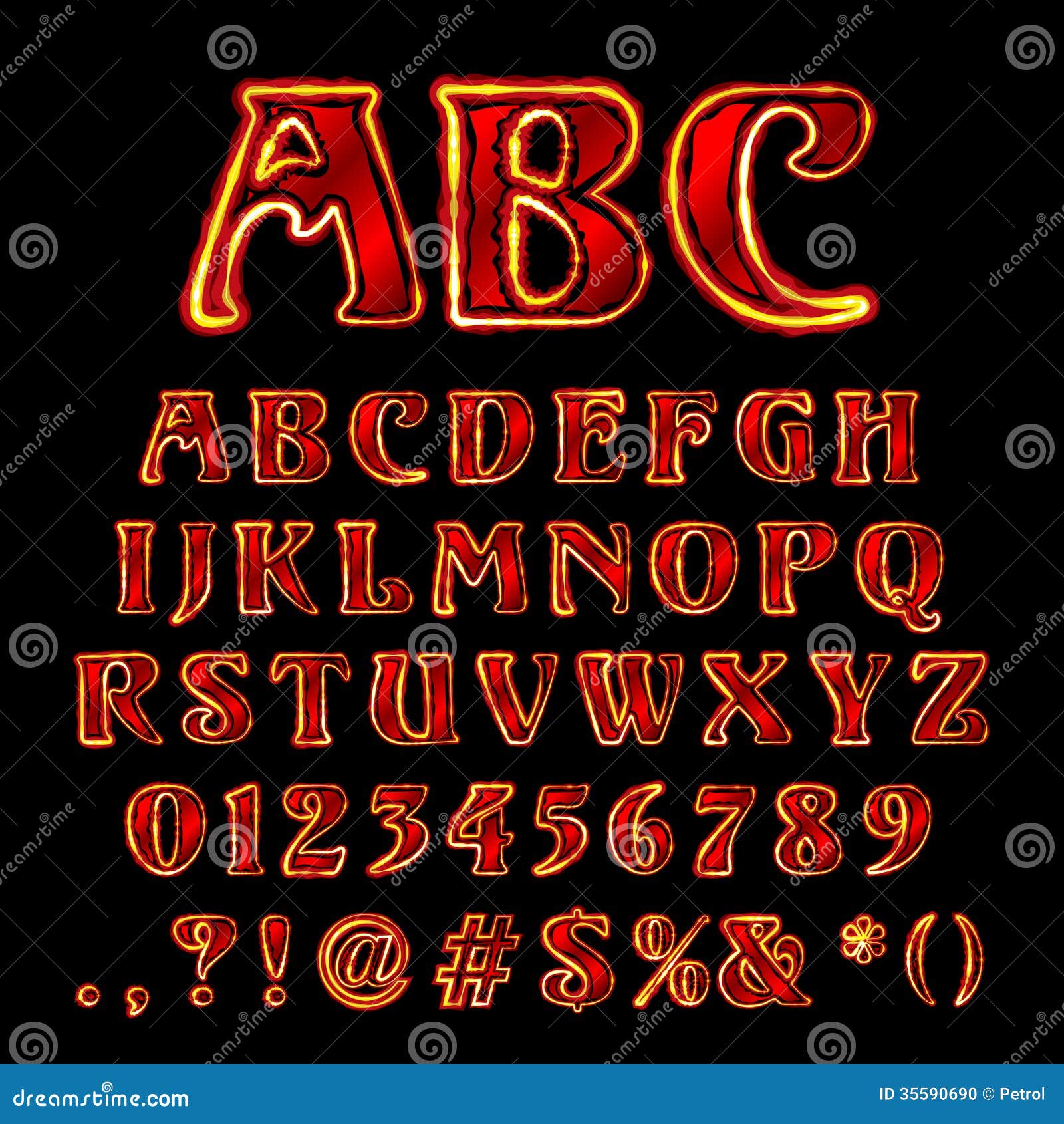 Vector hot font stock vector. Illustration of design - 35590690