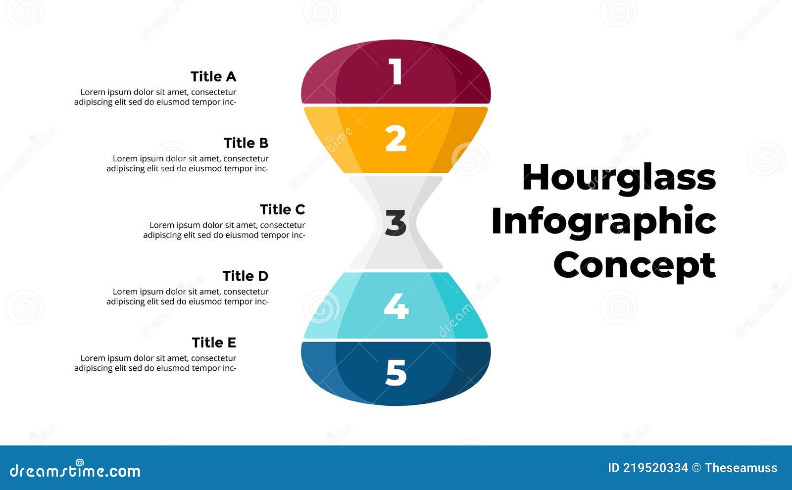 Vector Hourglass HourglassInfographic. Presentation Slide Template