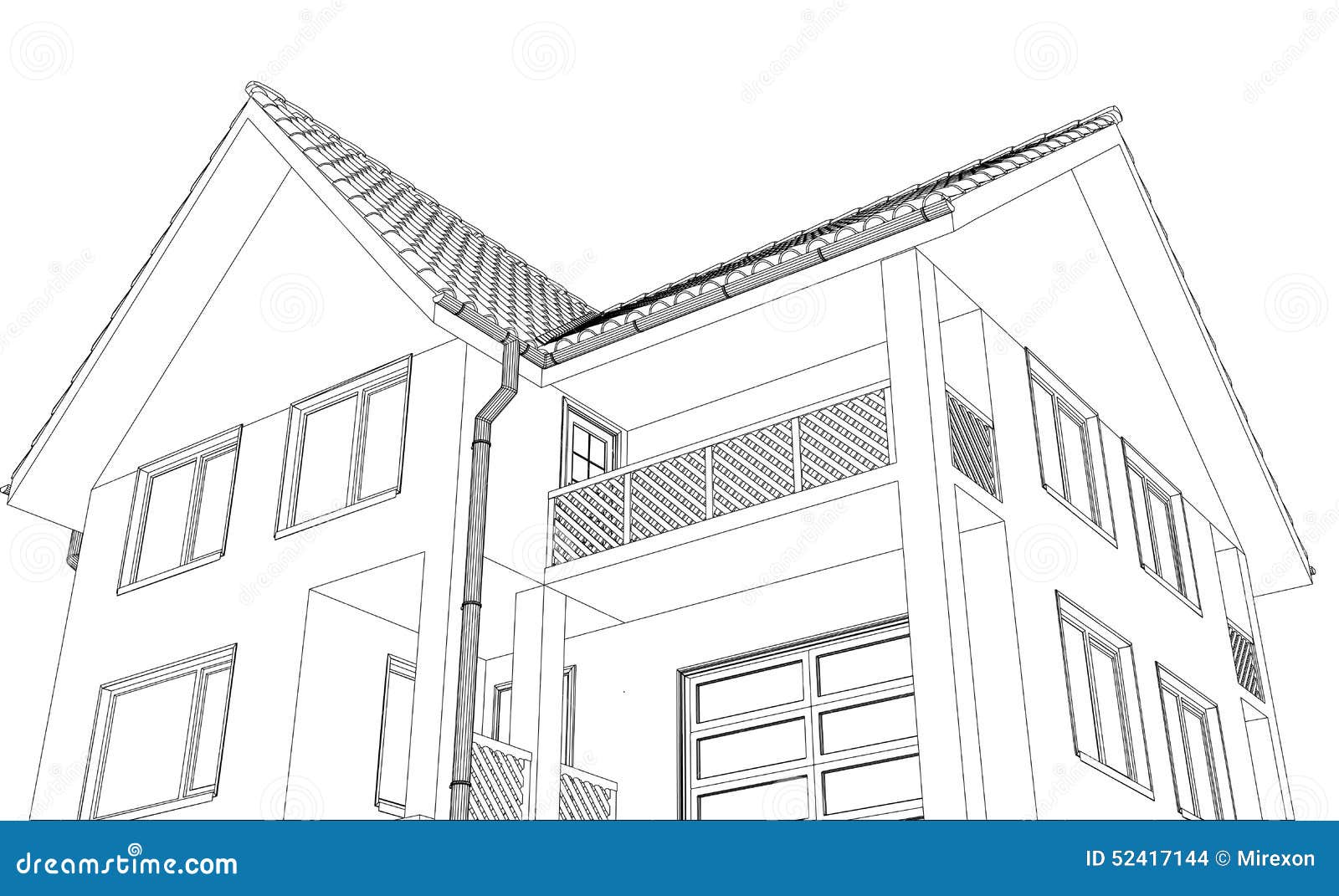 Vector House on the White Background. Illustration Stock Vector