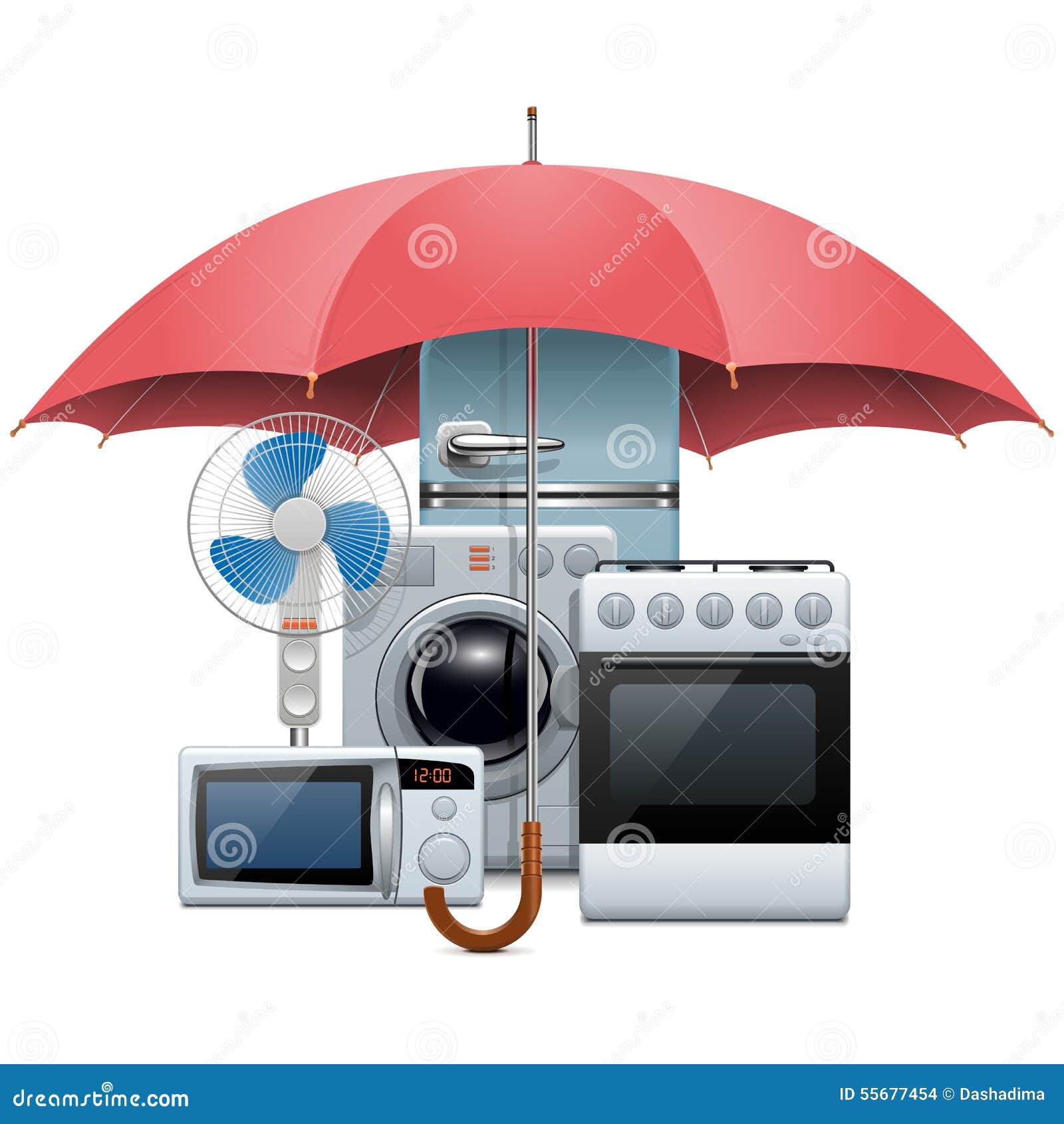 Vector Household Appliances Protection Stock Vector Illustration of