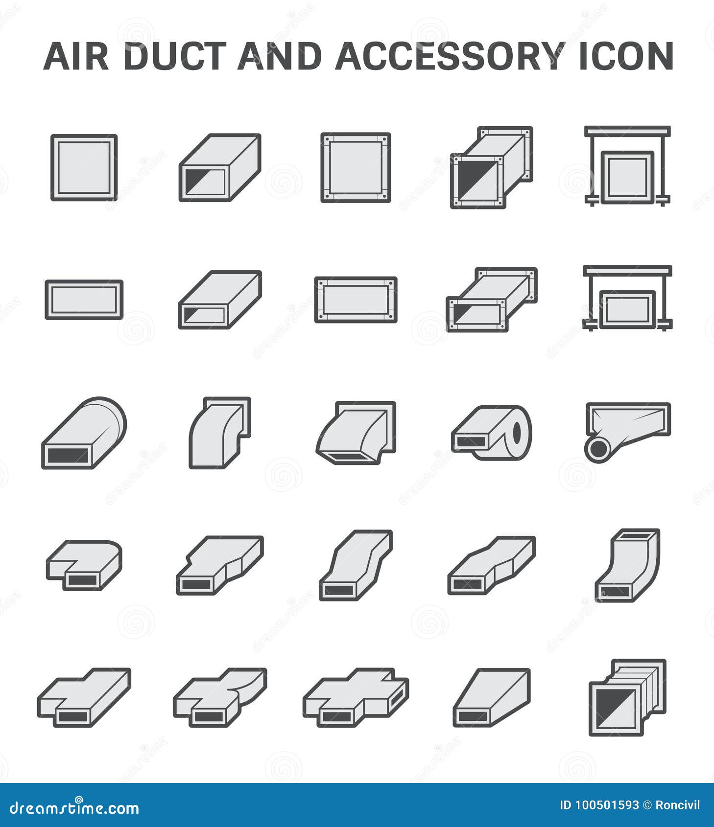 Air duct icon stock vector. Illustration of flat, ducting 100501593