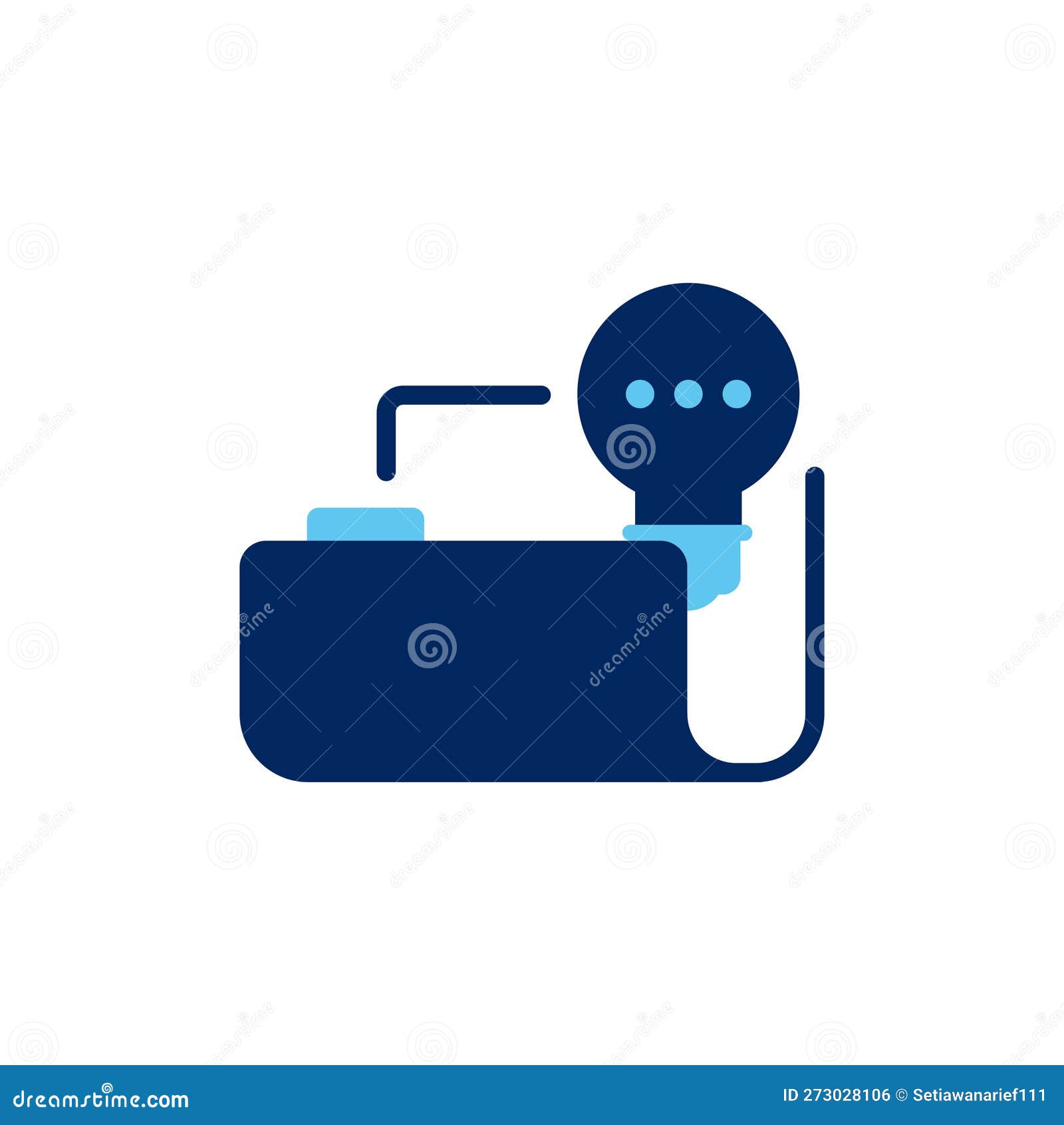  icon concept of archived light in the folder. can be used for technology, education, office, corporate and corporate
