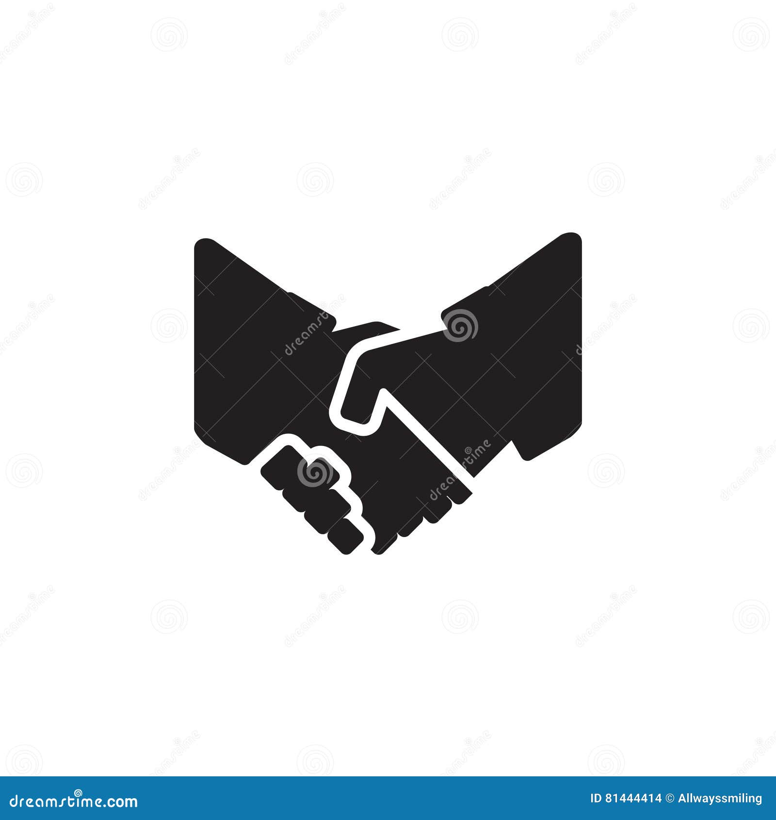 Vector Icon Or Illustration With Hand Shake In Black Color Stock Vector