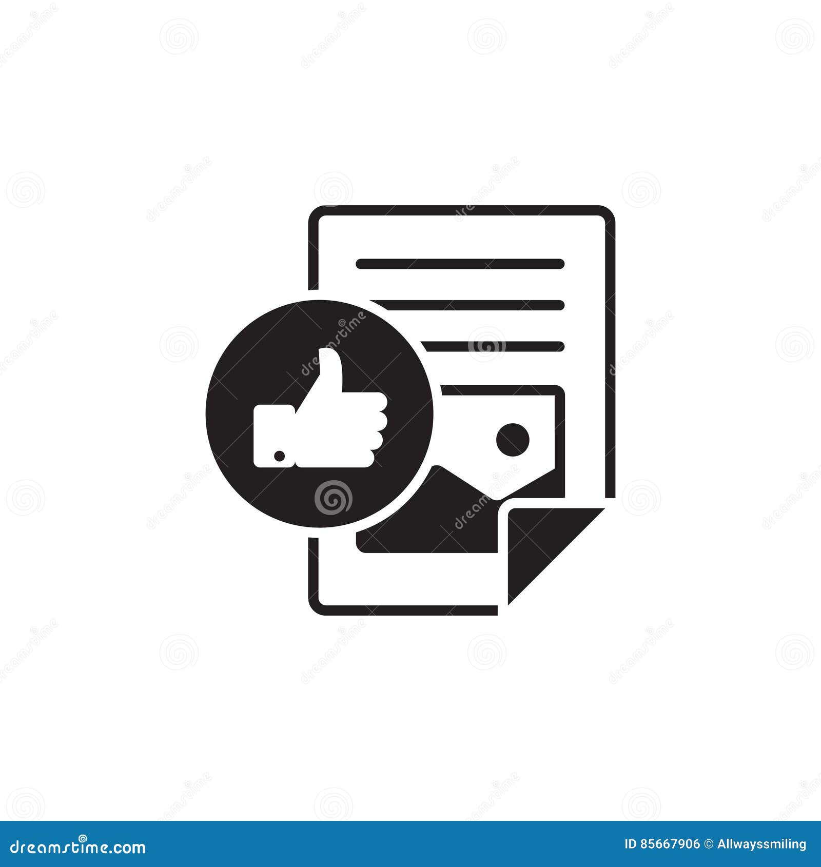  icon or  showing text and image contentin one color style