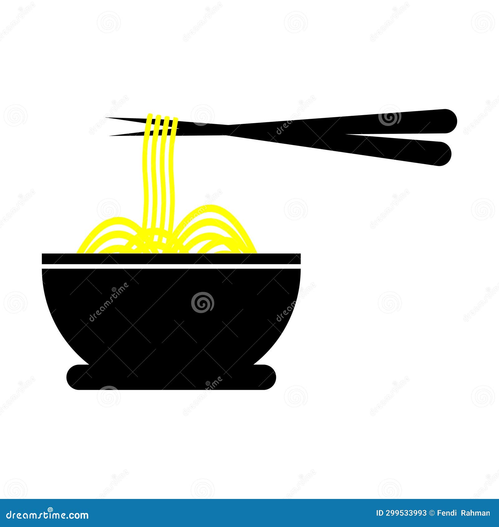 Vector Icon Noodle, Symbol Illustration Stock Illustration