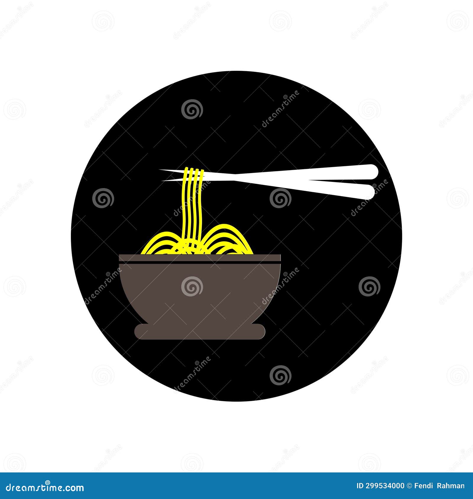 Vector Icon Noodle, Symbol Illustration Stock Illustration