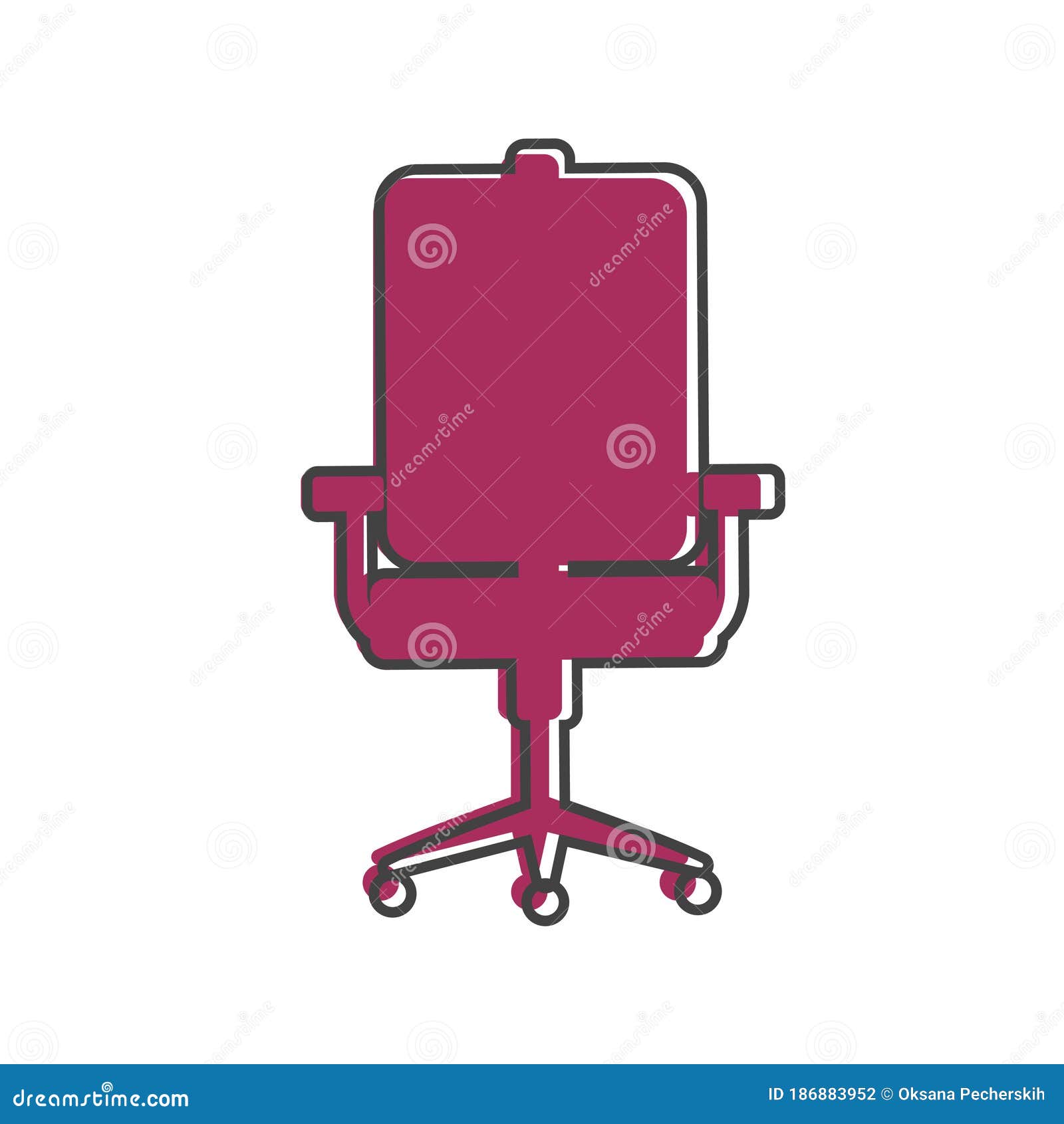 Vector Icon Office Chair Cartoon Style on White Isolated Background Stock  Vector - Illustration of relax, icon: 186883952