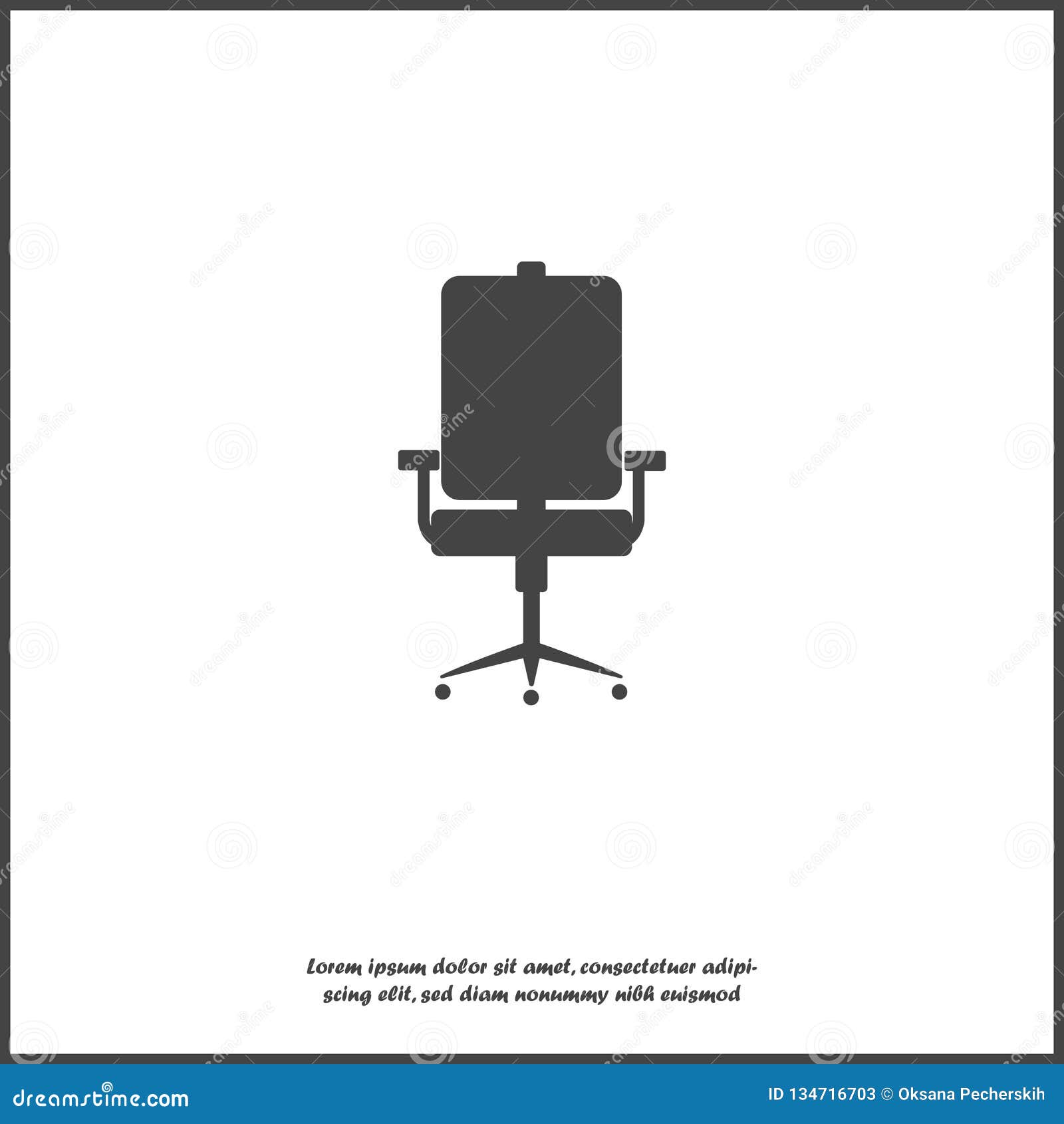 Vector Icon Office Chair Icon on White Isolated Background. Layers Grouped  for Easy Editing Illustration Stock Vector - Illustration of design, shape:  134716703