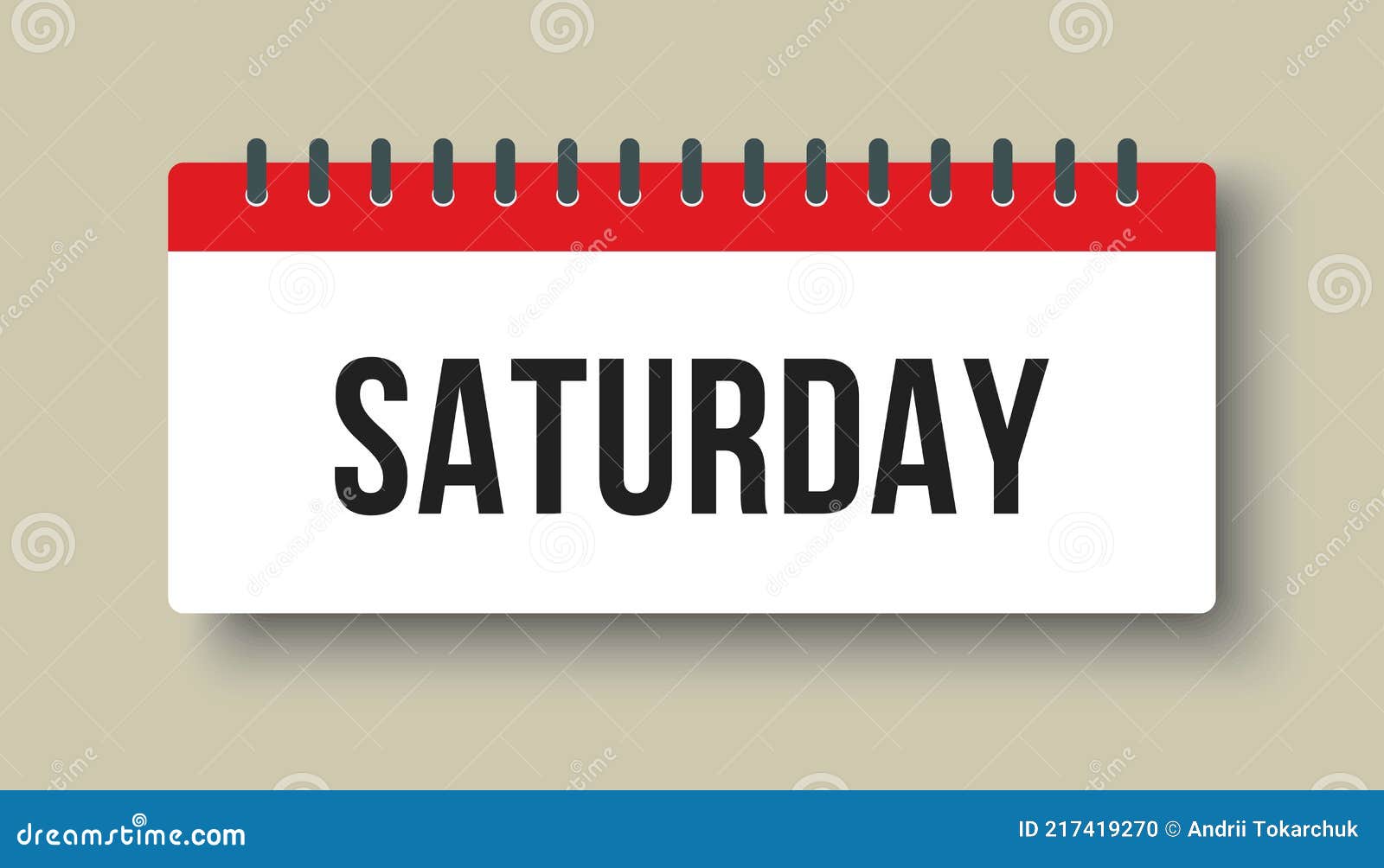 Vector Icon Page Calendar, Day of the Week Saturday Stock Vector