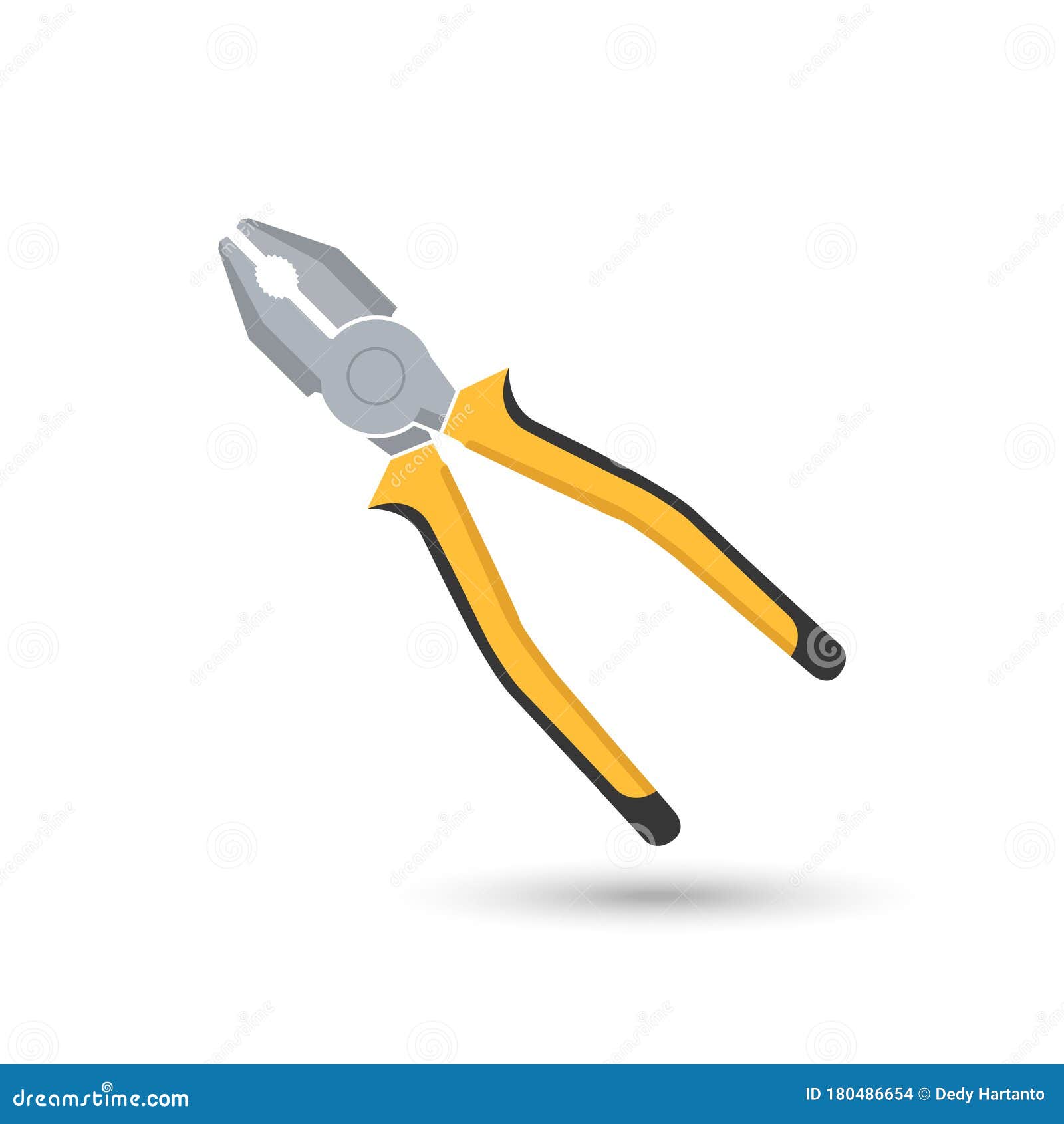 Vector Icon Pliers Tools for Repair Tool Kit Sign, Stock Vector