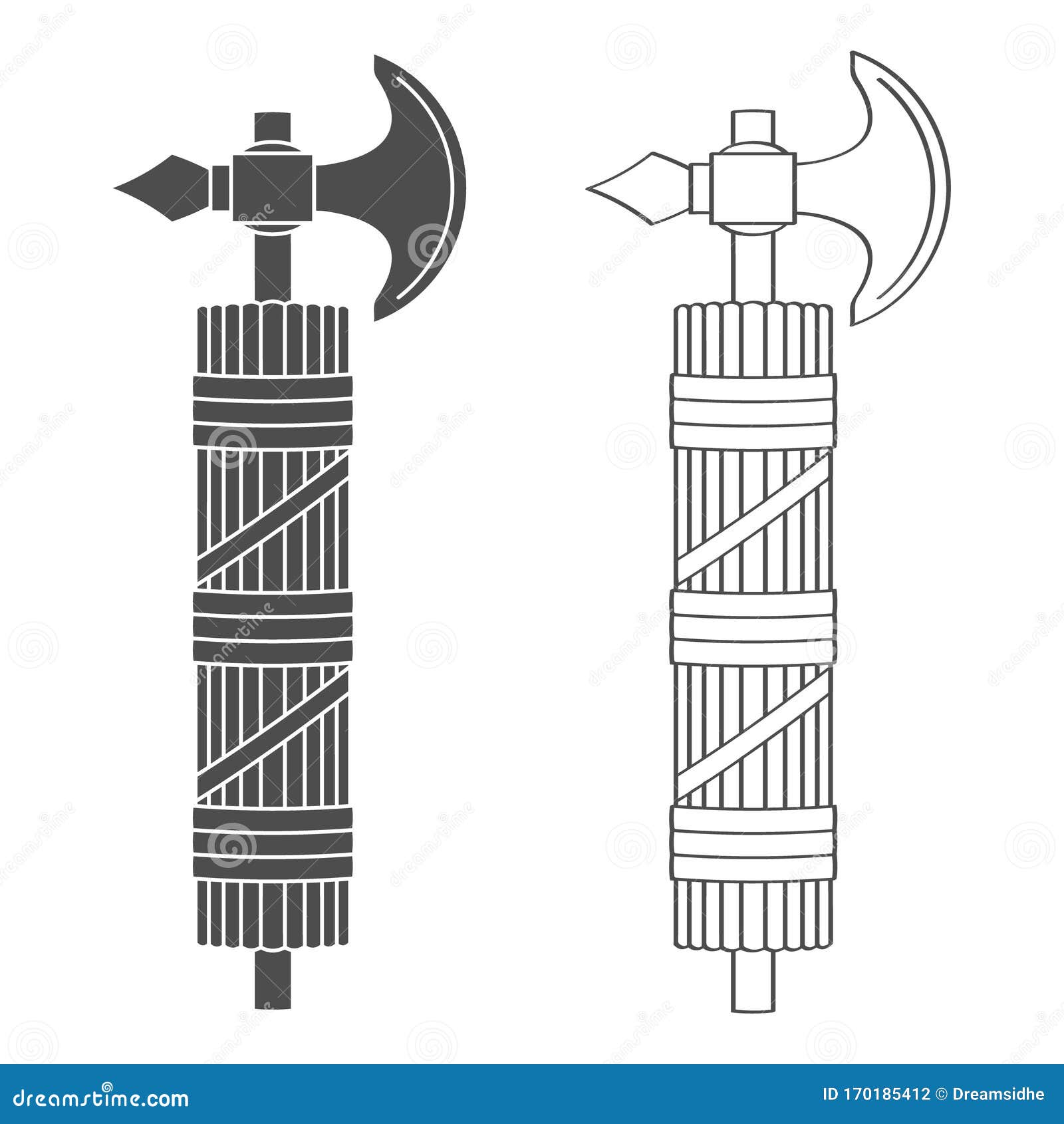 Vector Icon With Roman Fasces Stock Vector - Illustration of iron, tattoo: ...