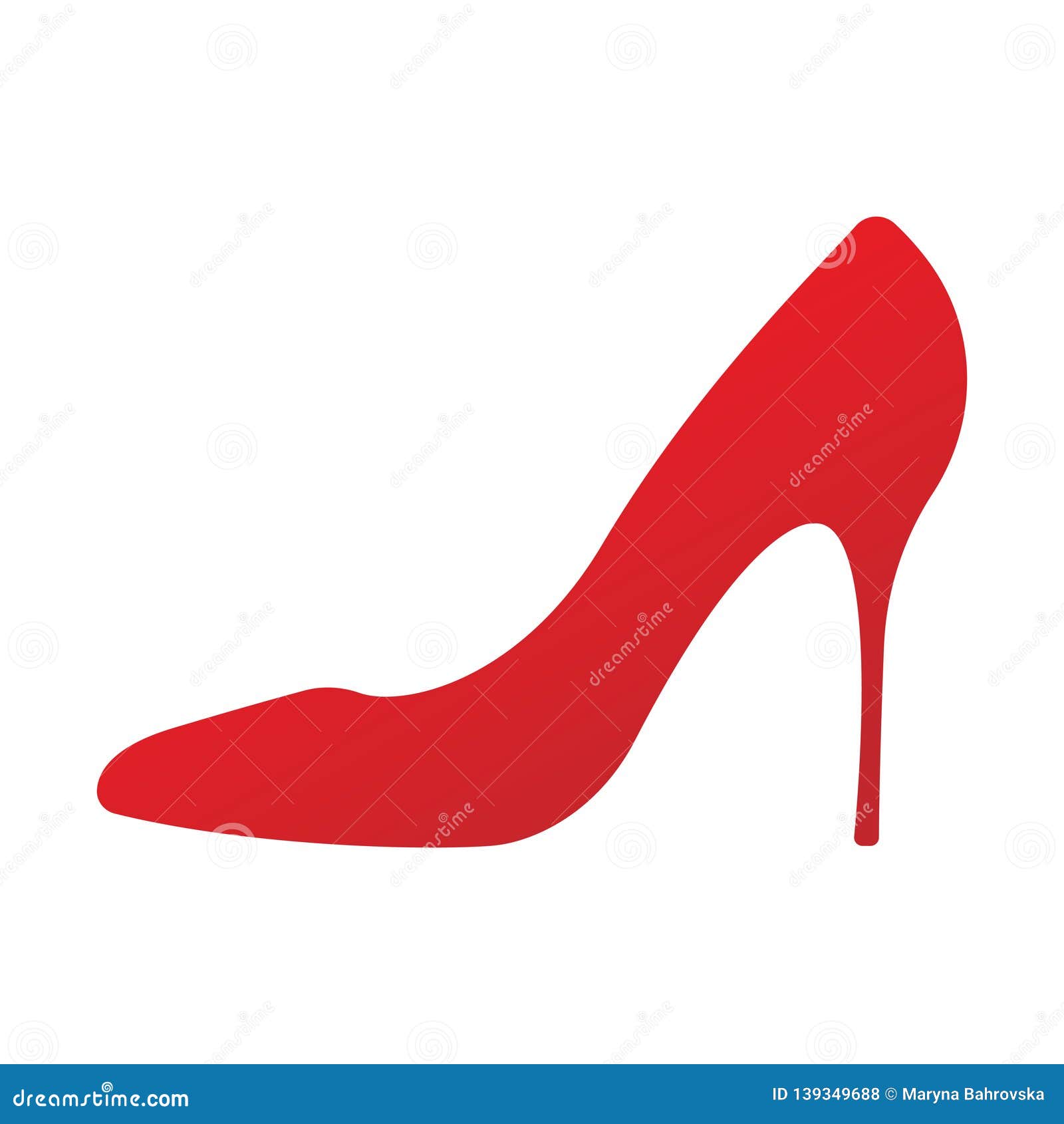 Vector Icon of a Shoes. Women S High-heeled Sticker. for Your Design ...