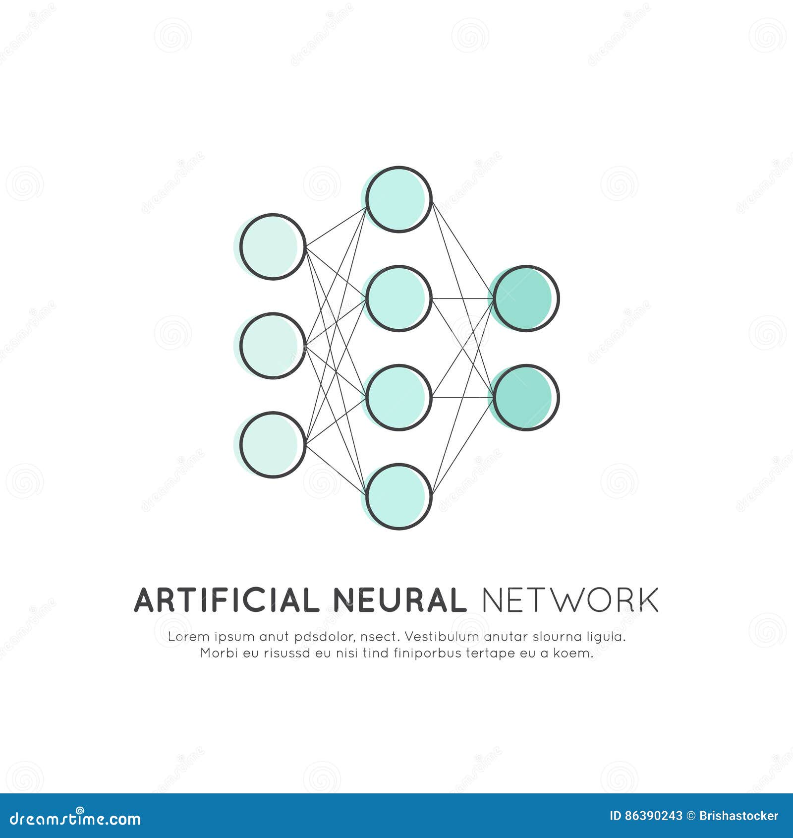 Concept of Neural Network Machine Learning, Artificial Intelligence ...