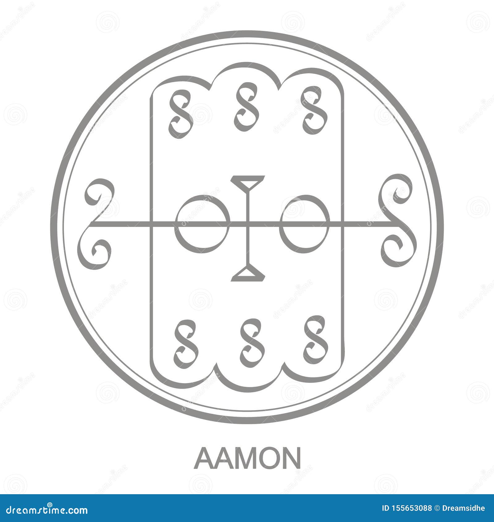 icon with  of demon aamon sigil of demon aamon