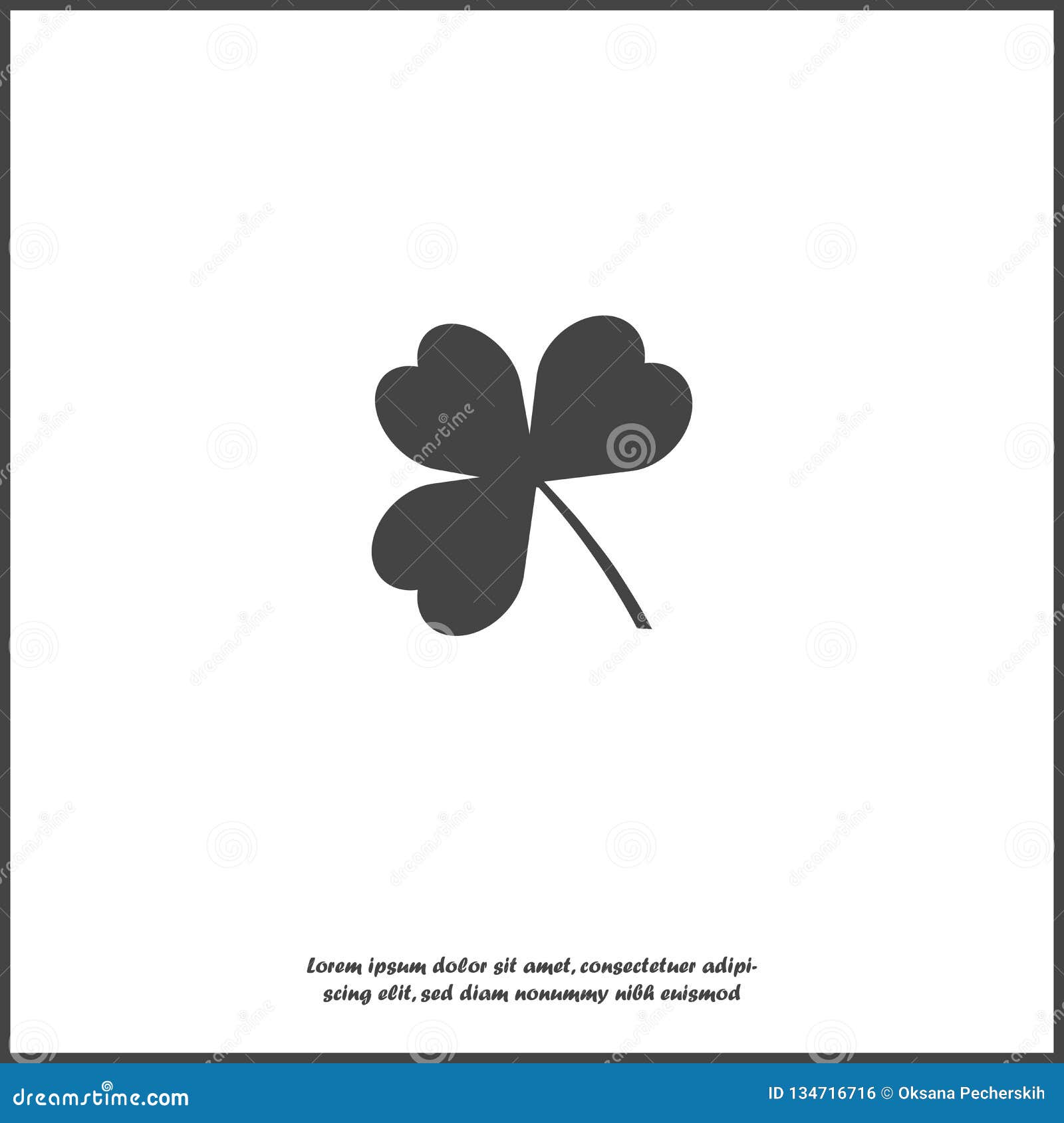  icon three-leafed clover icon on white  background