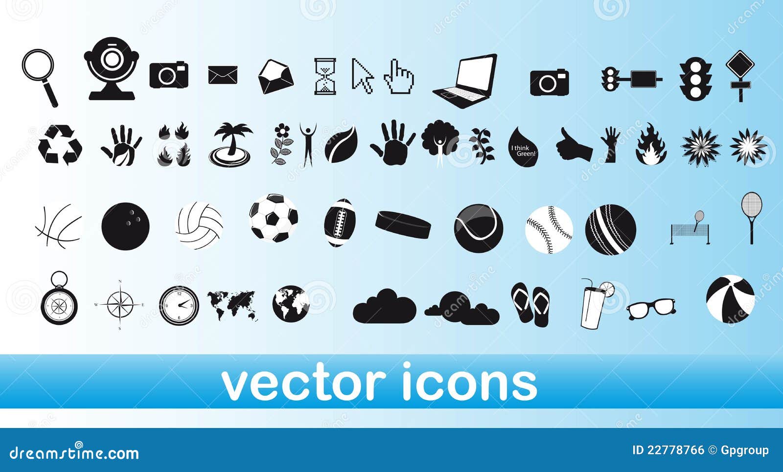 Vector icons stock vector. Illustration of options, glossy - 22778766