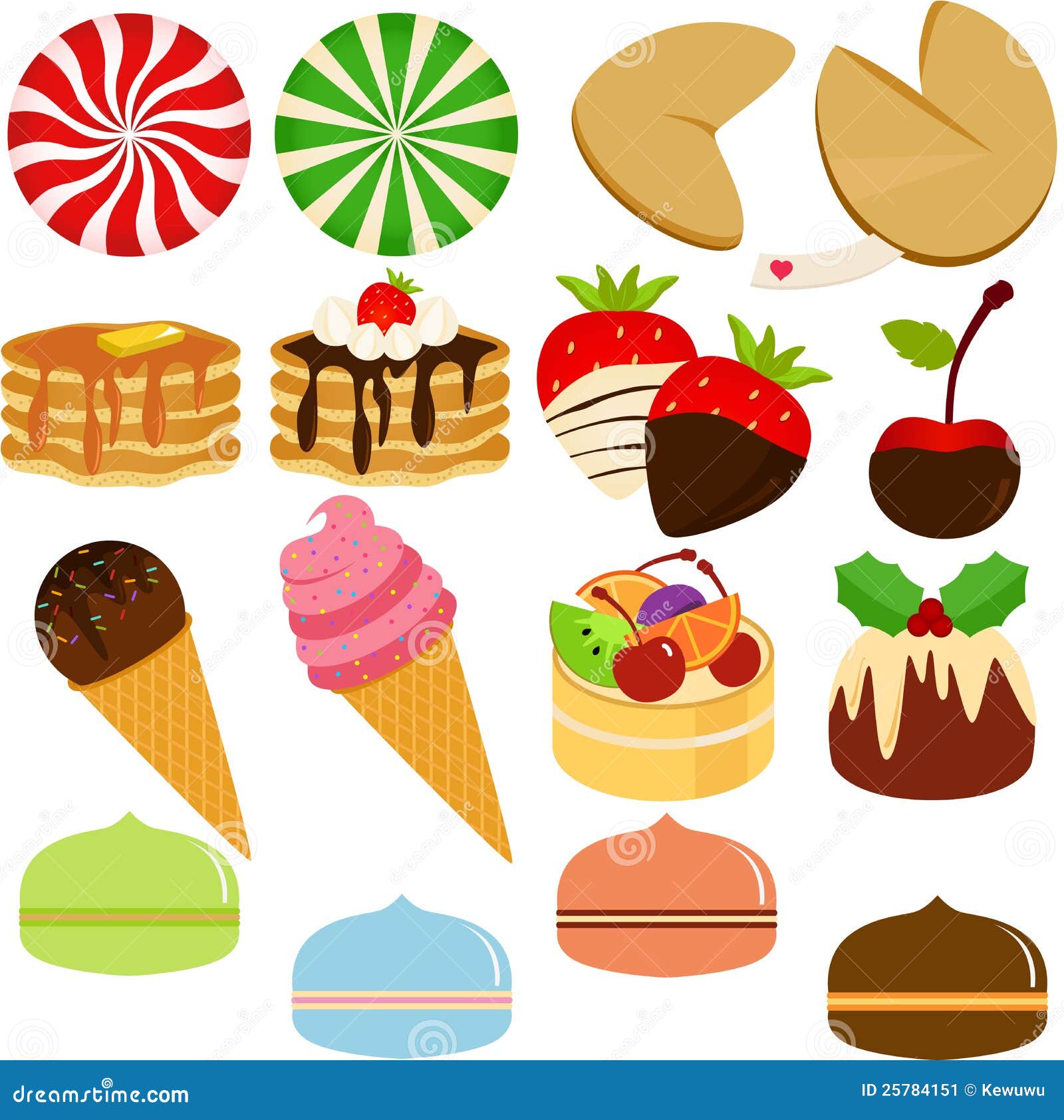Vector Icons : Cute Sweet Cake Stock Vector - Illustration of