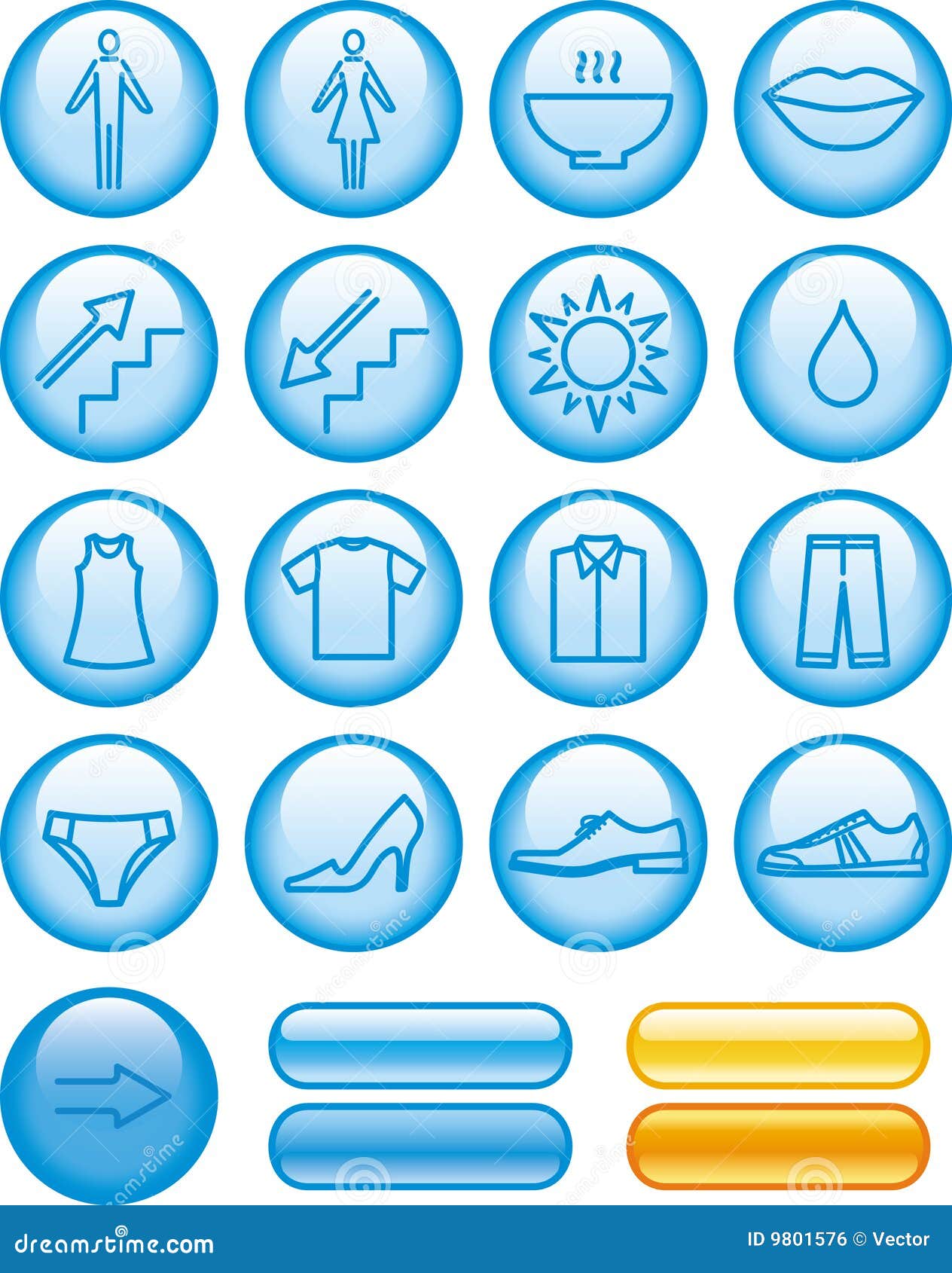 Vector Icons Set - Shopping Center Stock Vector - Illustration of ...