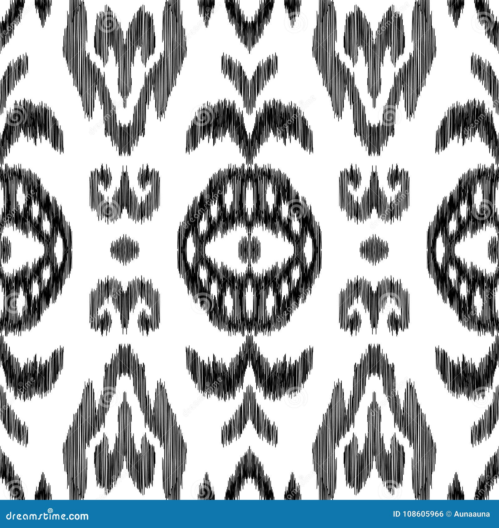  ikat seamless pattern. ethnic ornament.
