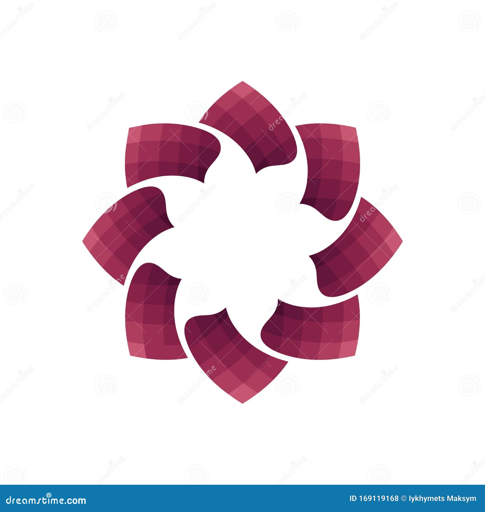 Vector Illustration of Abstract Geometric Flower Logo Stock