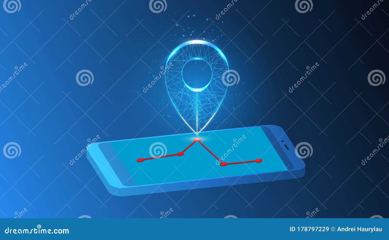 Vector Illustration Of An Abstract Luminous Marker On A ...