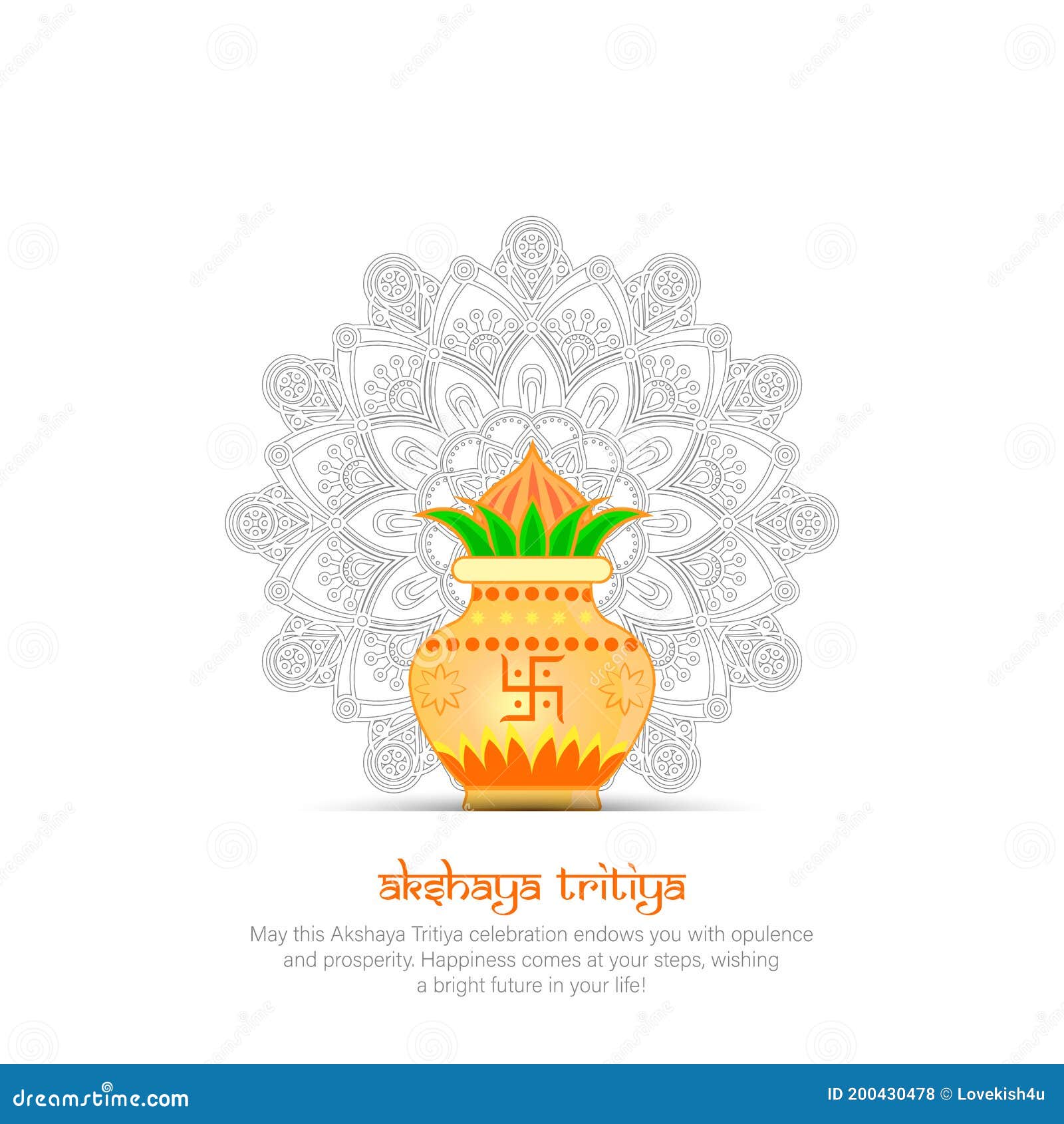 vector illustration akshaya tritiya celebration golden kalash gold bar coins decorated background abstract design 200430478