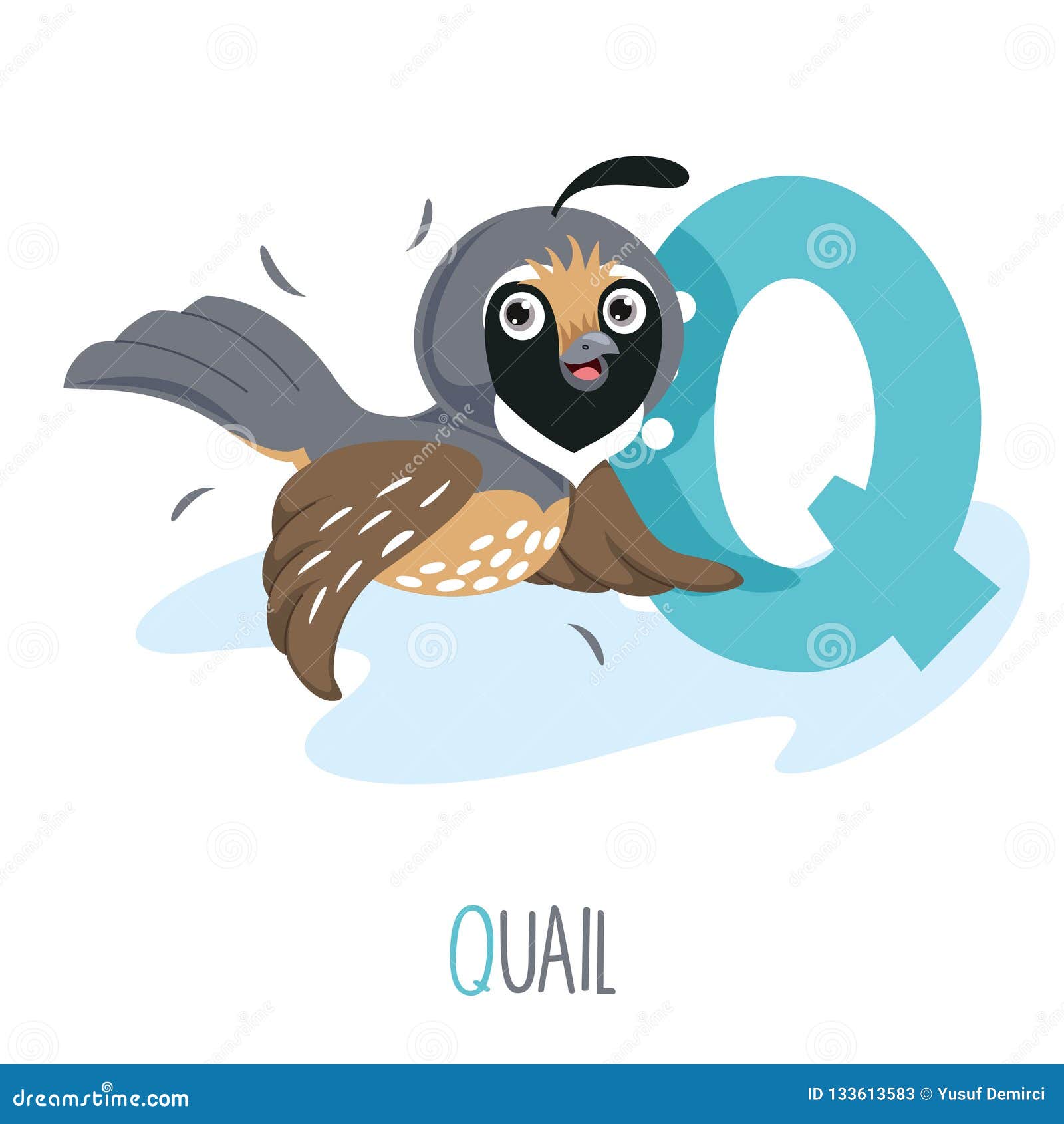 Vector Illustration of Alphabet Letter Q and Quail Stock Vector -  Illustration of clip, book: 133613583