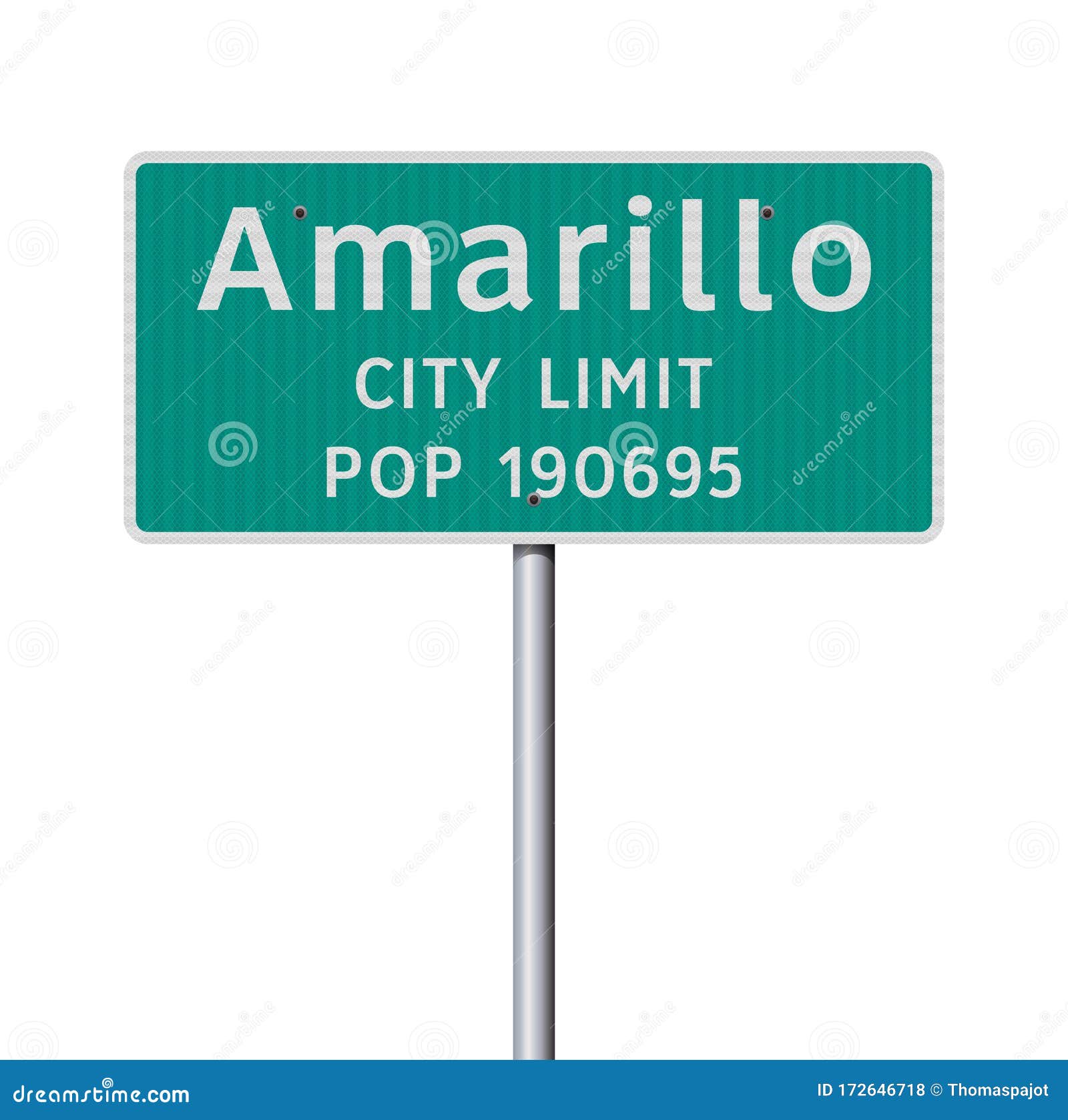 amarillo city limit road sign