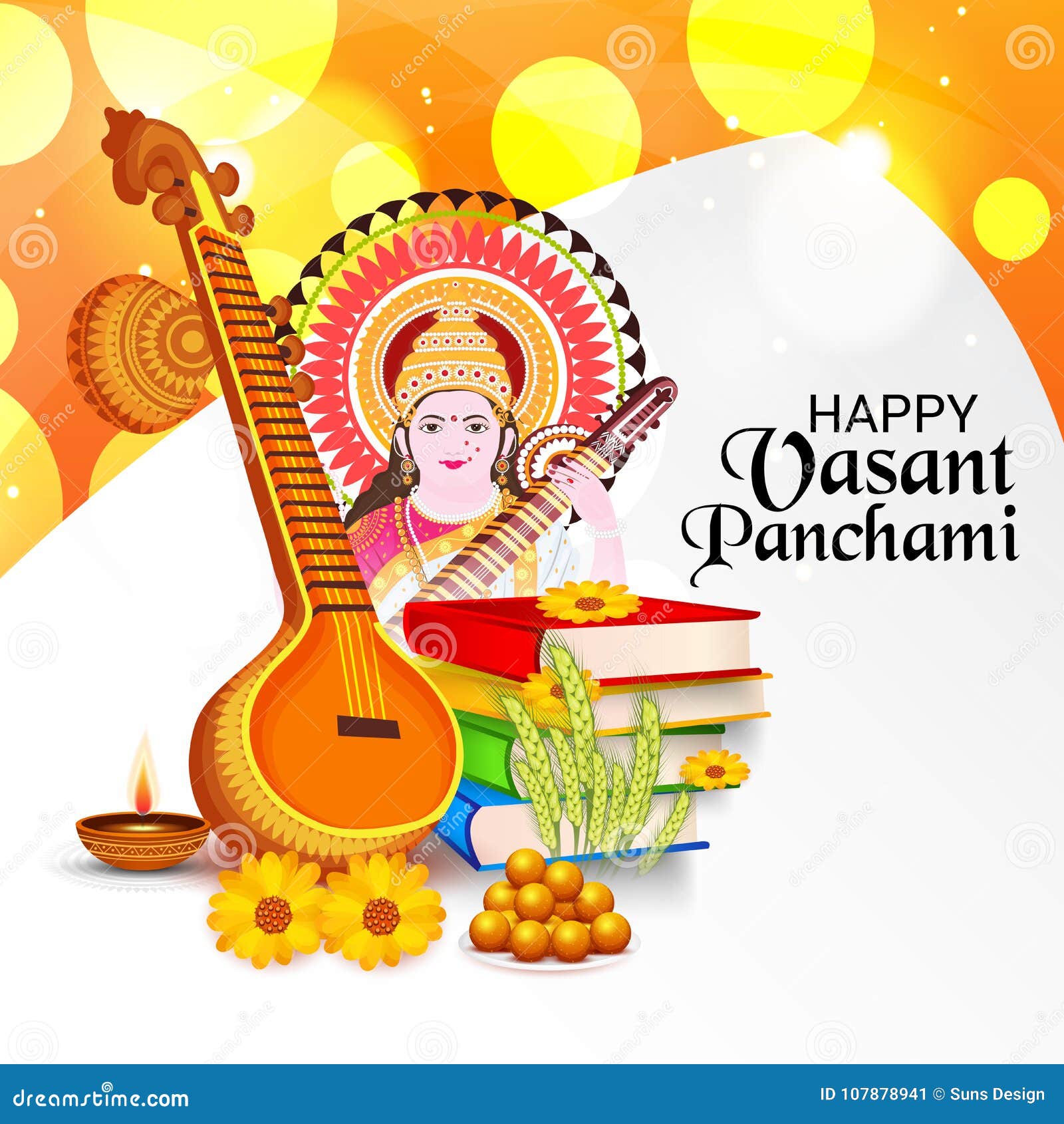 Happy Vasant Panchami Stock Illustration Illustration Of Celebration 107878941 