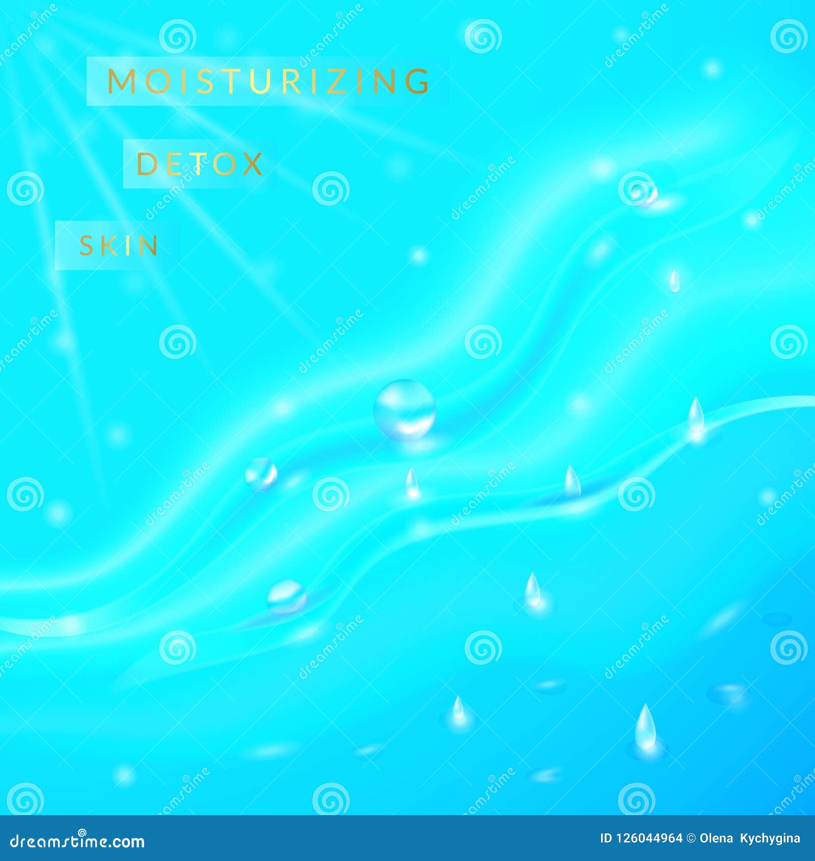 Vector Illustration Background With Flows And Drops Of Crystal