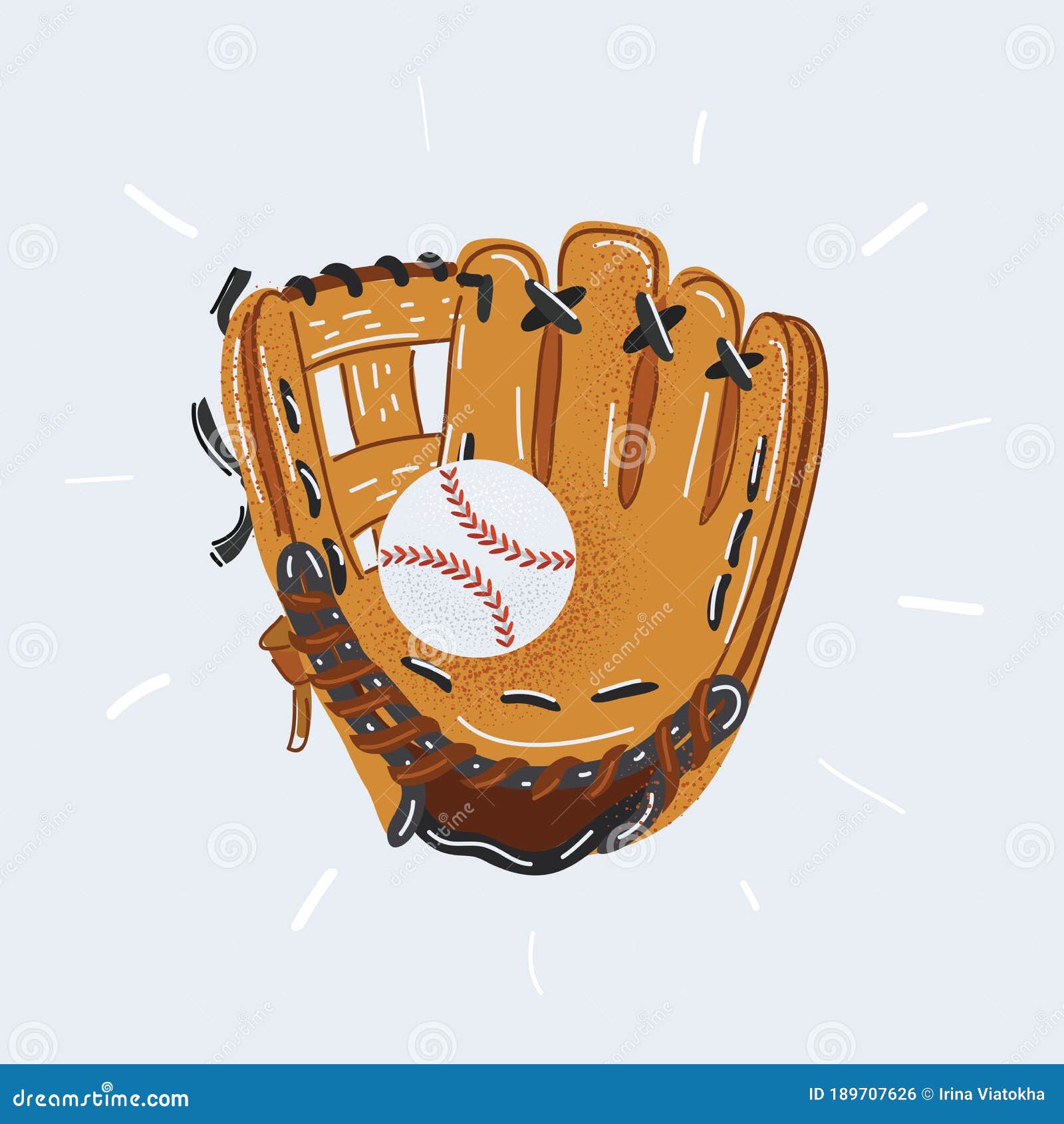 Cartoon Softball Glove