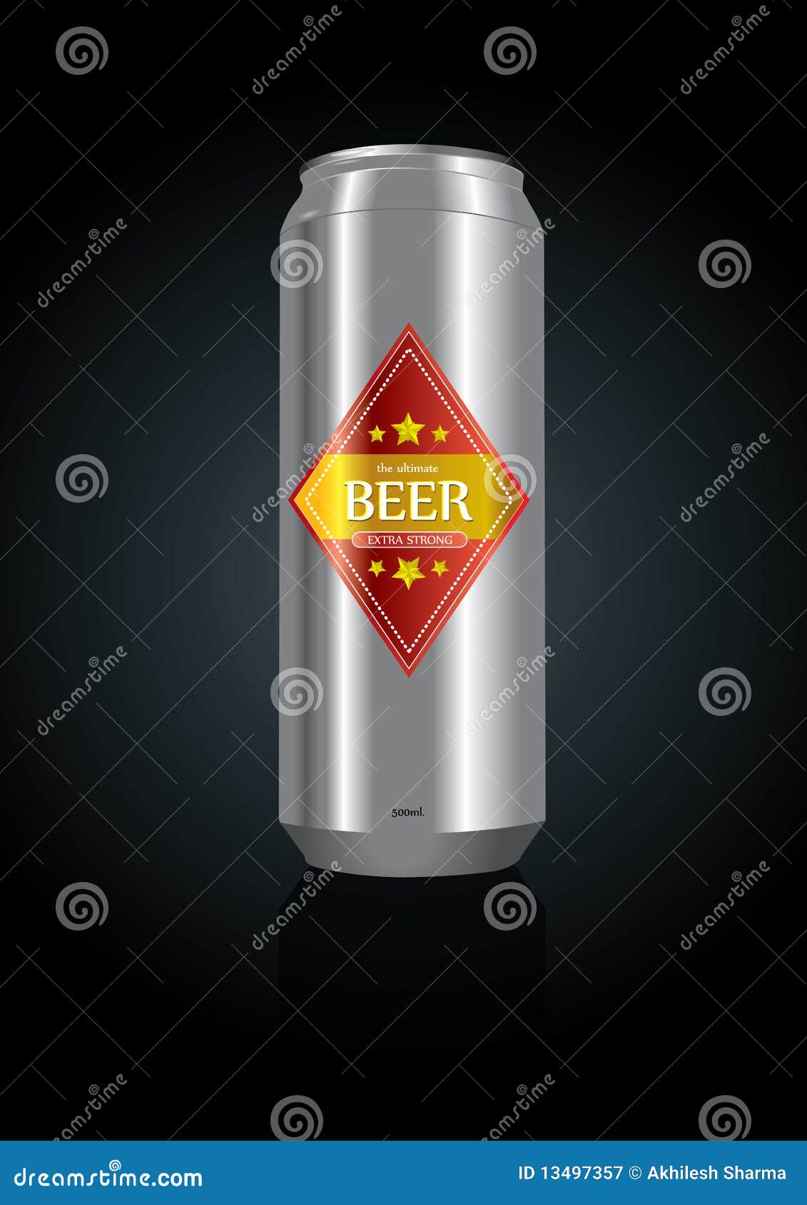 Vector Illustration of a Beer Can Stock Vector Illustration of