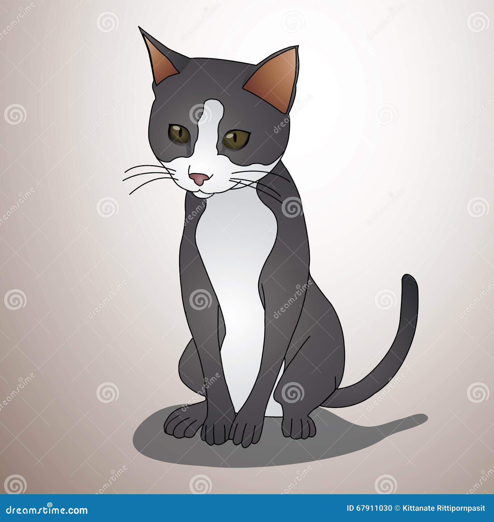 Vector Illustration Black Cat Stock Vector Illustration Of Illustrator Cartoon