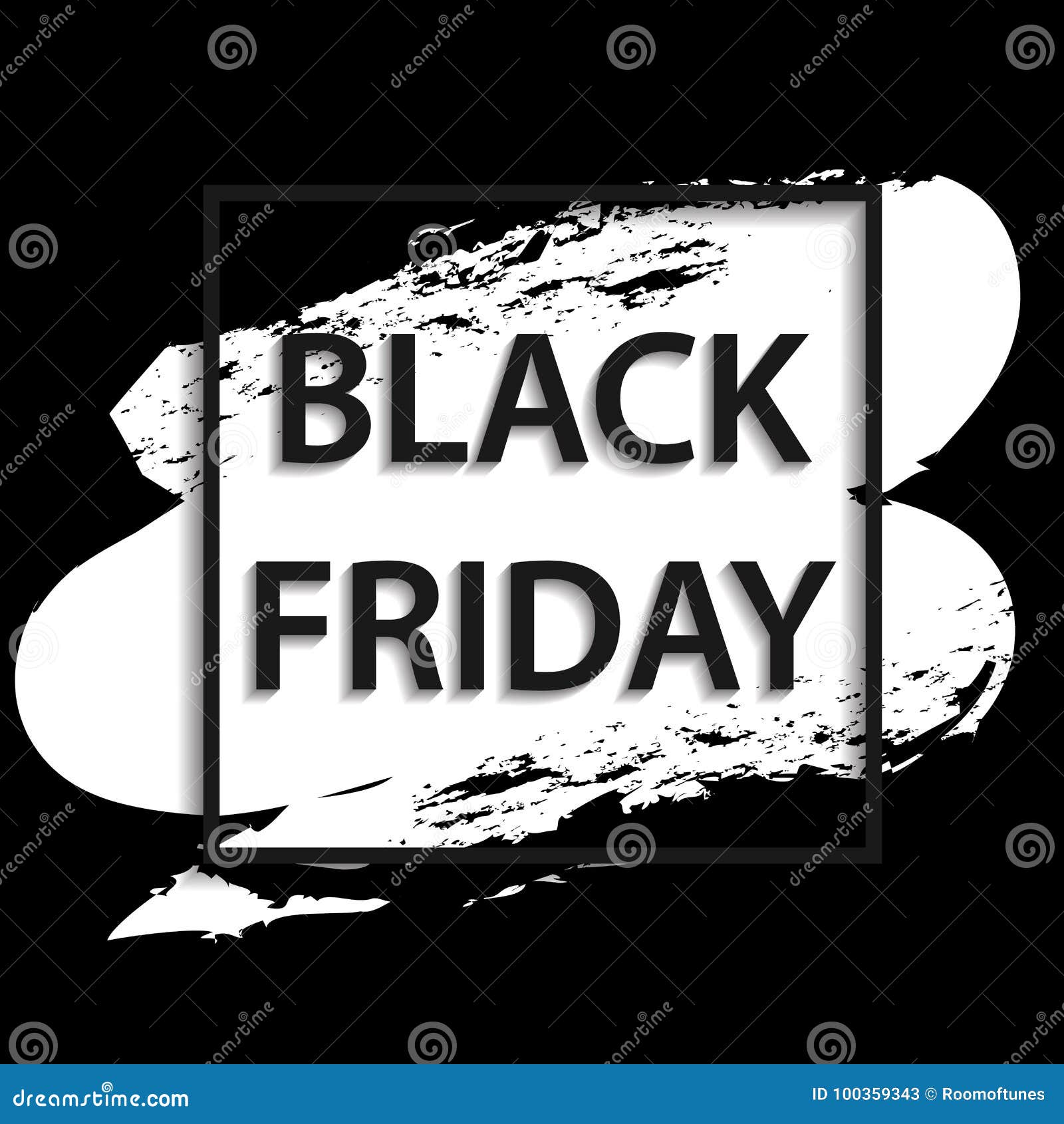 Illustration of Black Frame for Black Friday Sale Stock Vector