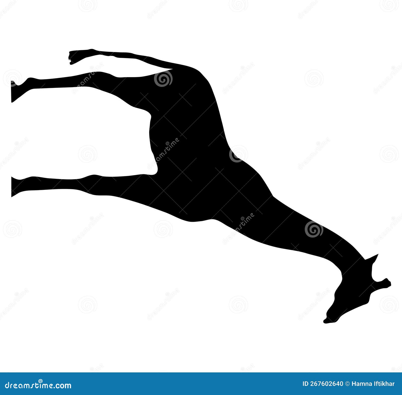 Vector Illustration of a Black Silhouette Giraffe. Isolated on White