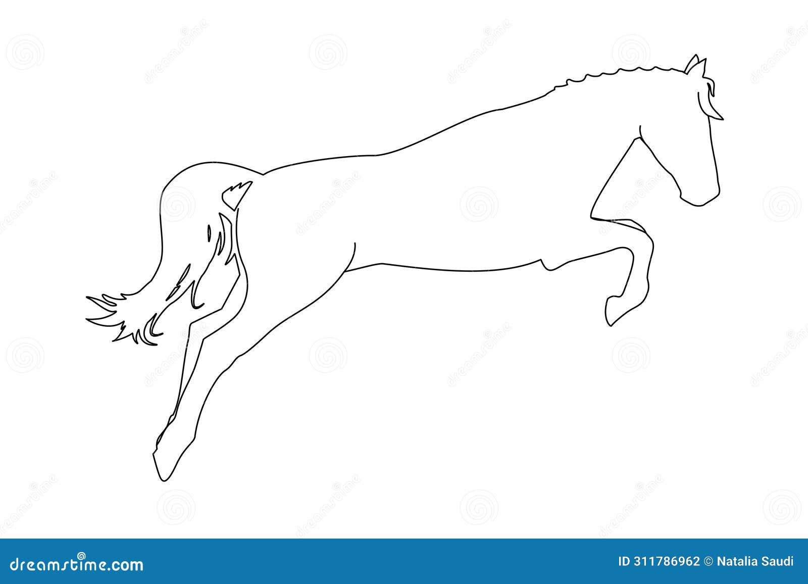   of a black silhouette of a horse  on a white background.