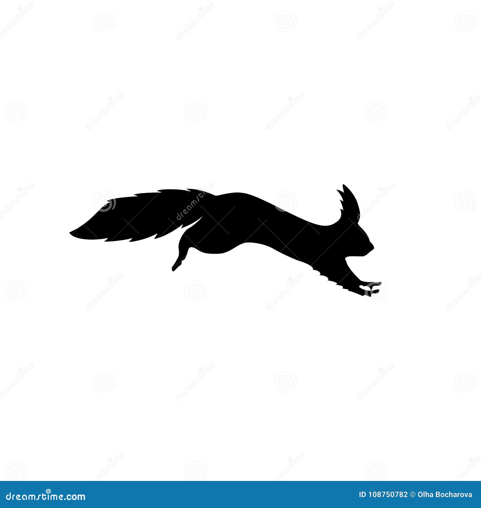 Squirrel Silhouette. Vector Animal Design 177660578