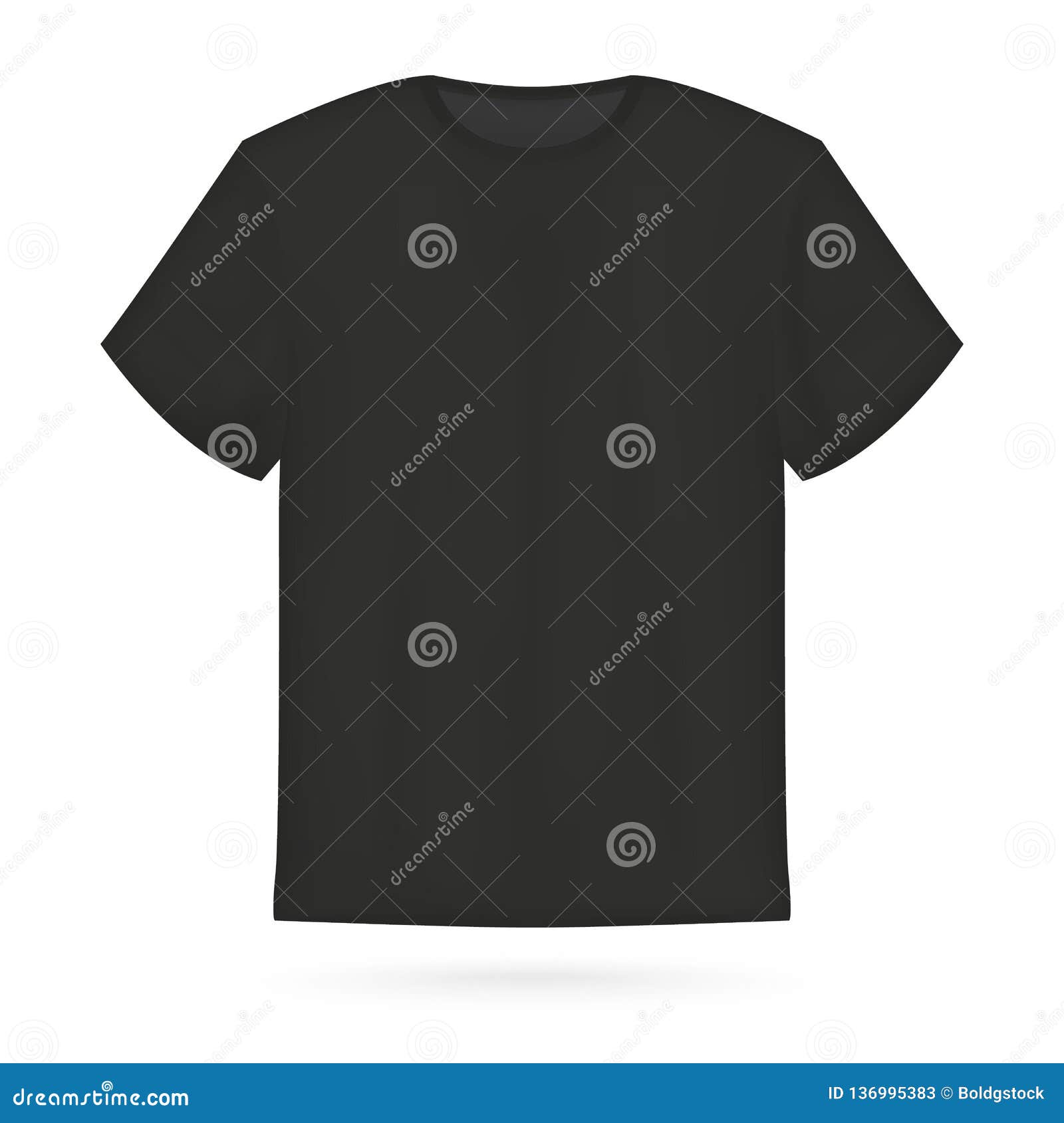 Vector Illustration of Black T-shirt Stock Vector - Illustration of ...