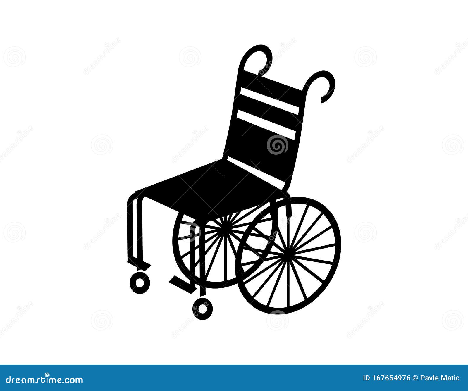 Black Wheelchair Logo Isolated on a White Background Stock Vector