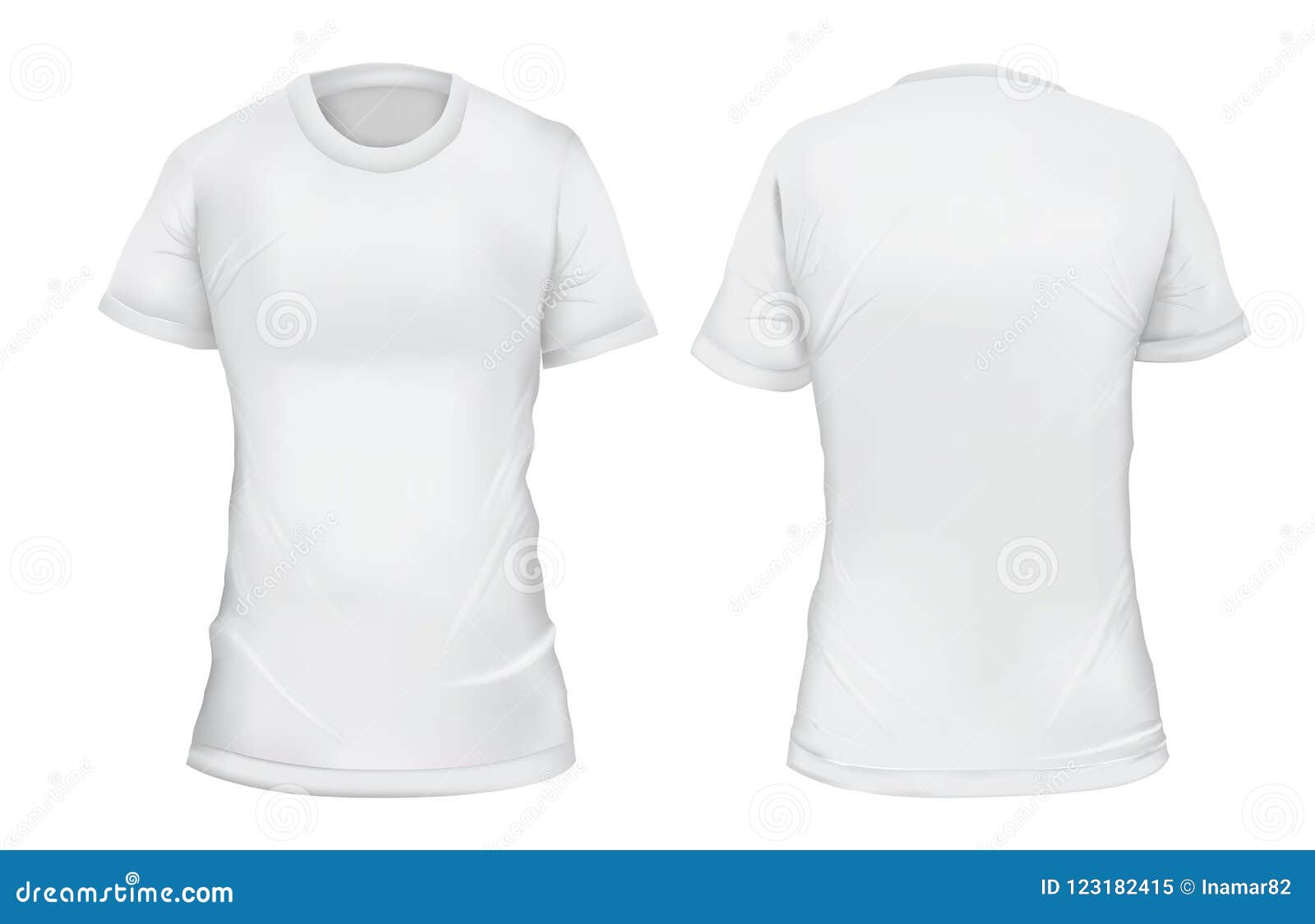 Download Vector Illustration. Blank Female T-shirt Front And Back ...