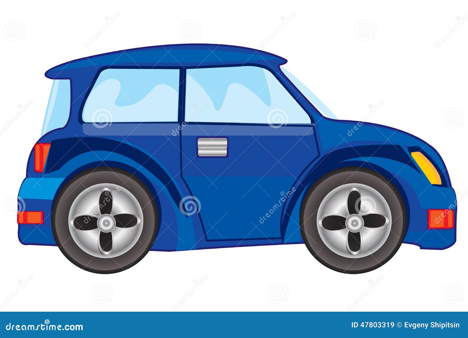 Vector Illustration Of Blue Car Stock Vector Illustration Of Shiny Business