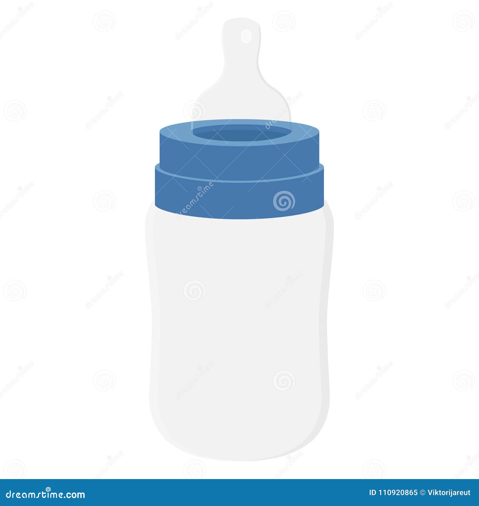Download Blue baby bottle stock illustration. Illustration of child - 110920865