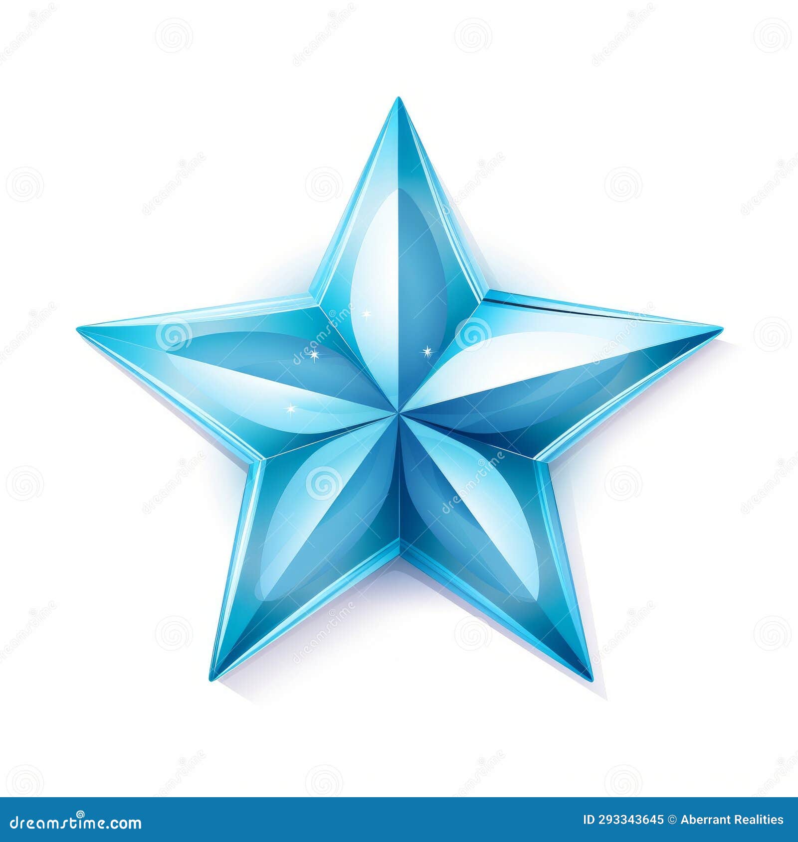 Vector Illustration of a Blue Star on a White Background Stock Illustration Illustration of