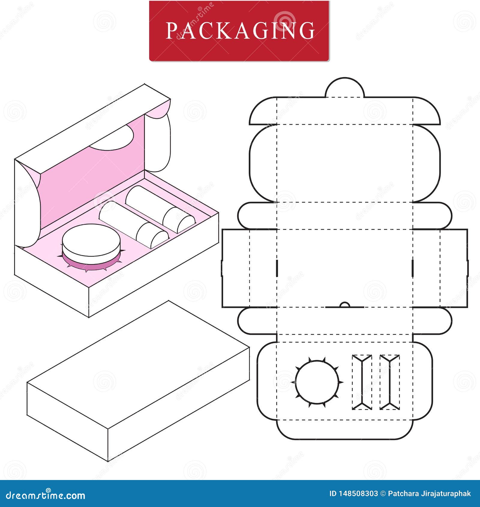 Vector Illustration of Box.Package Template Stock Vector - Illustration ...